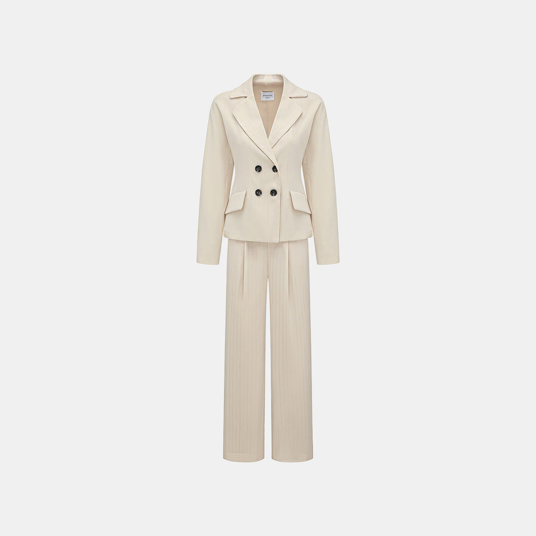 "Speak Sleek." 銀織工藝直條西裝長褲—Drifted Light自由掠影