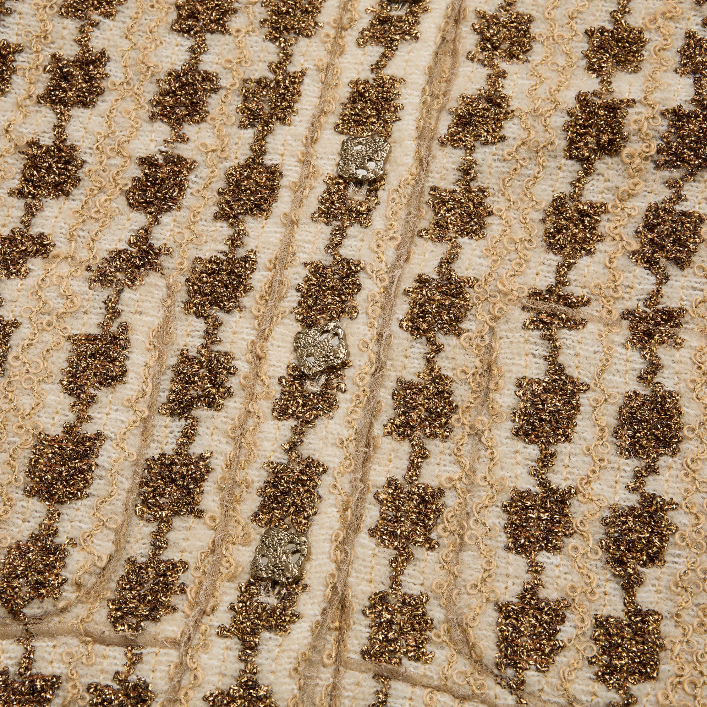 “Sloane Ave."法國高級訂製特殊金絲圈結花呢外套—Golden Ink金墨詩心