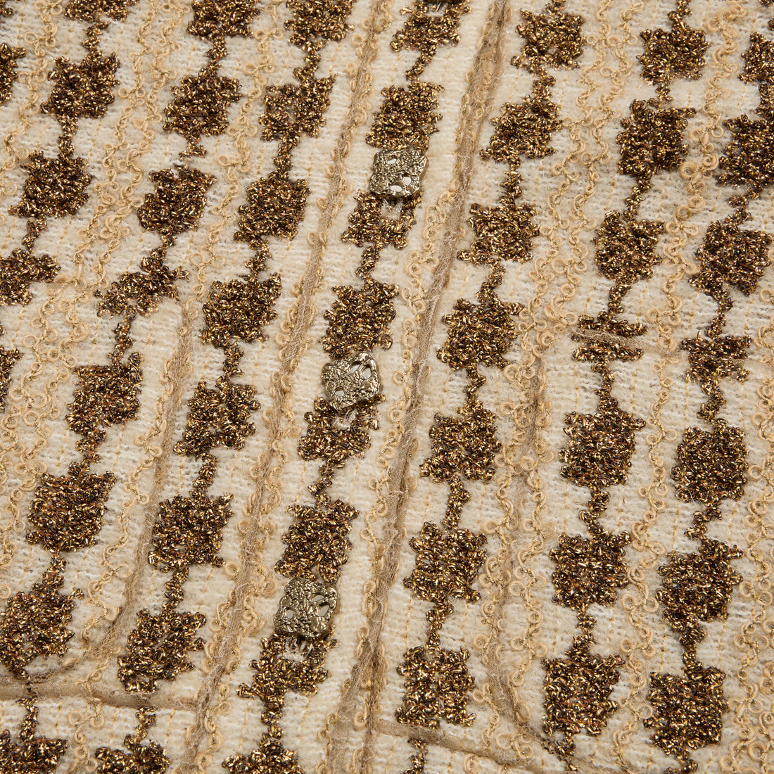 “Sloane Ave."法國高級訂製特殊金絲圈結花呢外套—Golden Ink金墨詩心