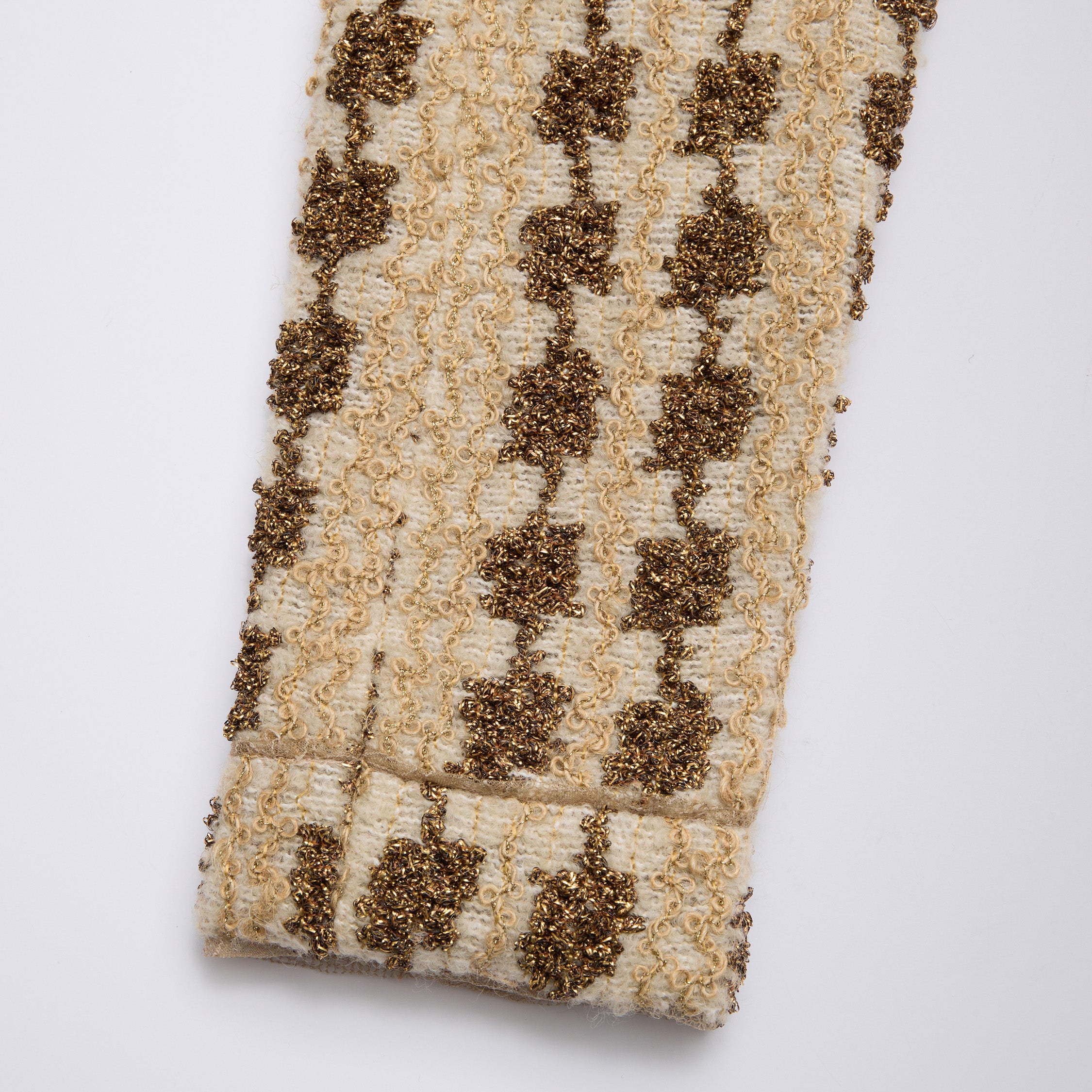 “Sloane Ave."法國高級訂製特殊金絲圈結花呢外套—Golden Ink金墨詩心