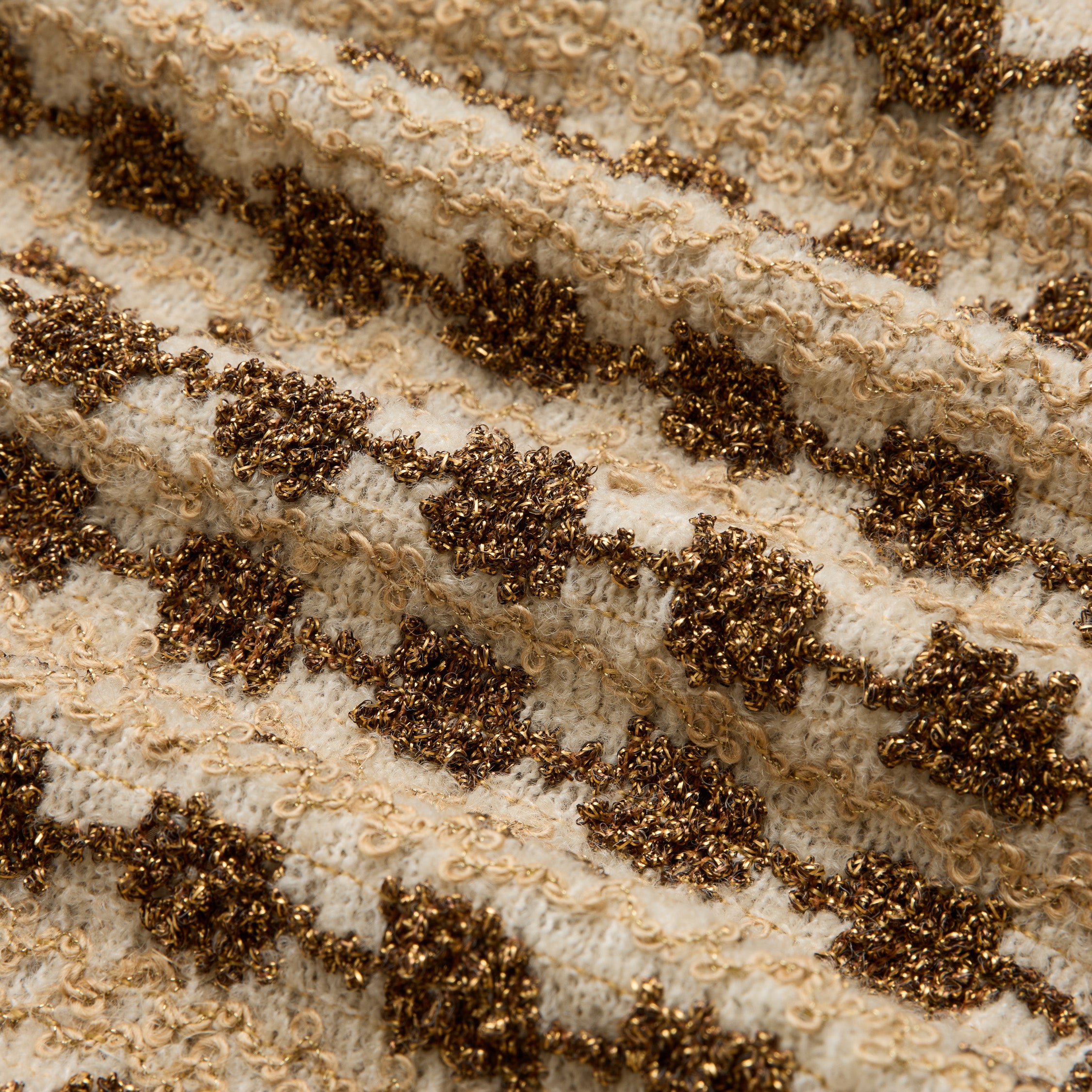 “Sloane Ave."法國高級訂製特殊金絲圈結花呢外套—Golden Ink金墨詩心