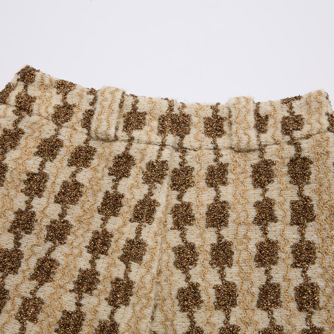 “Sloane Ave."法國高級訂製特殊金絲圈結花呢短褲—Golden Ink金墨詩心