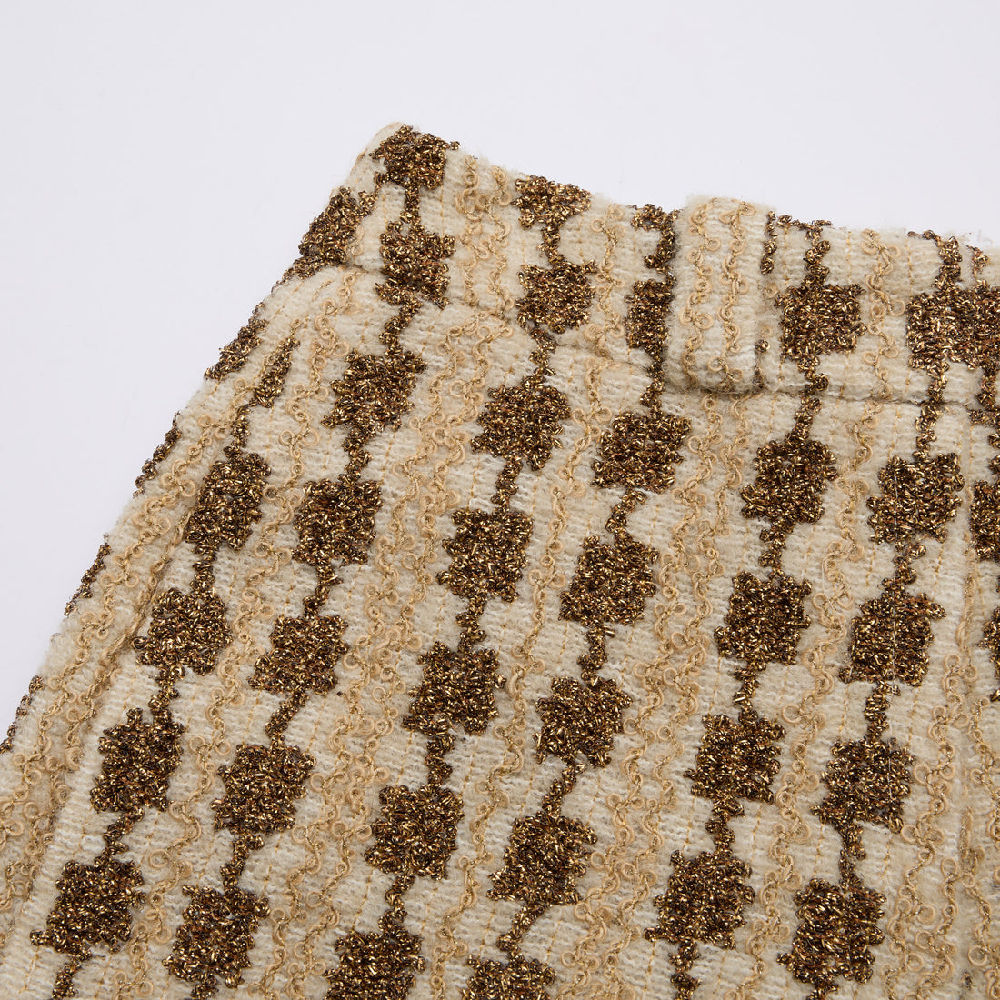 “Sloane Ave."法國高級訂製特殊金絲圈結花呢短褲—Golden Ink金墨詩心