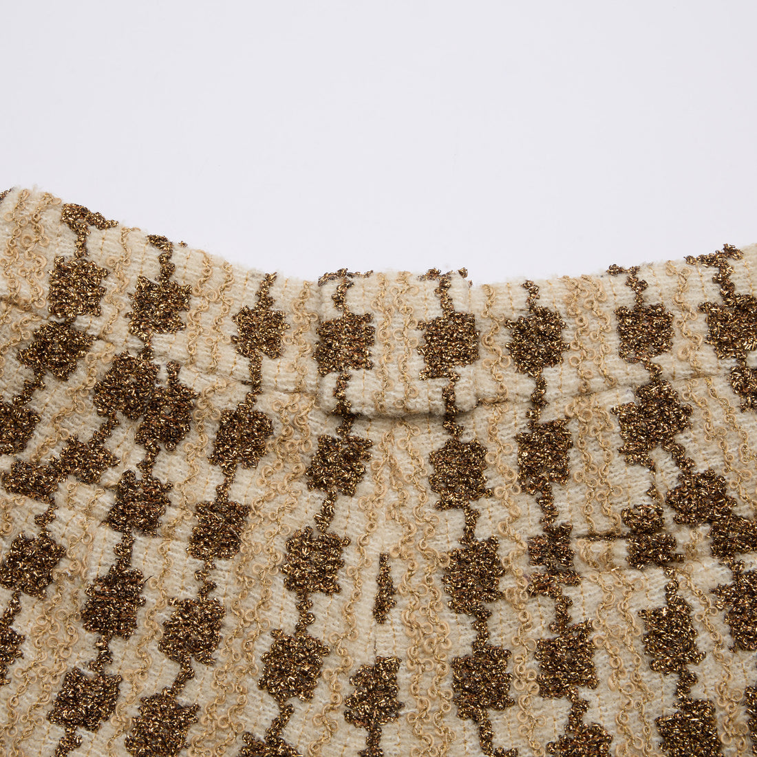 “Sloane Ave."法國高級訂製特殊金絲圈結花呢短褲—Golden Ink金墨詩心