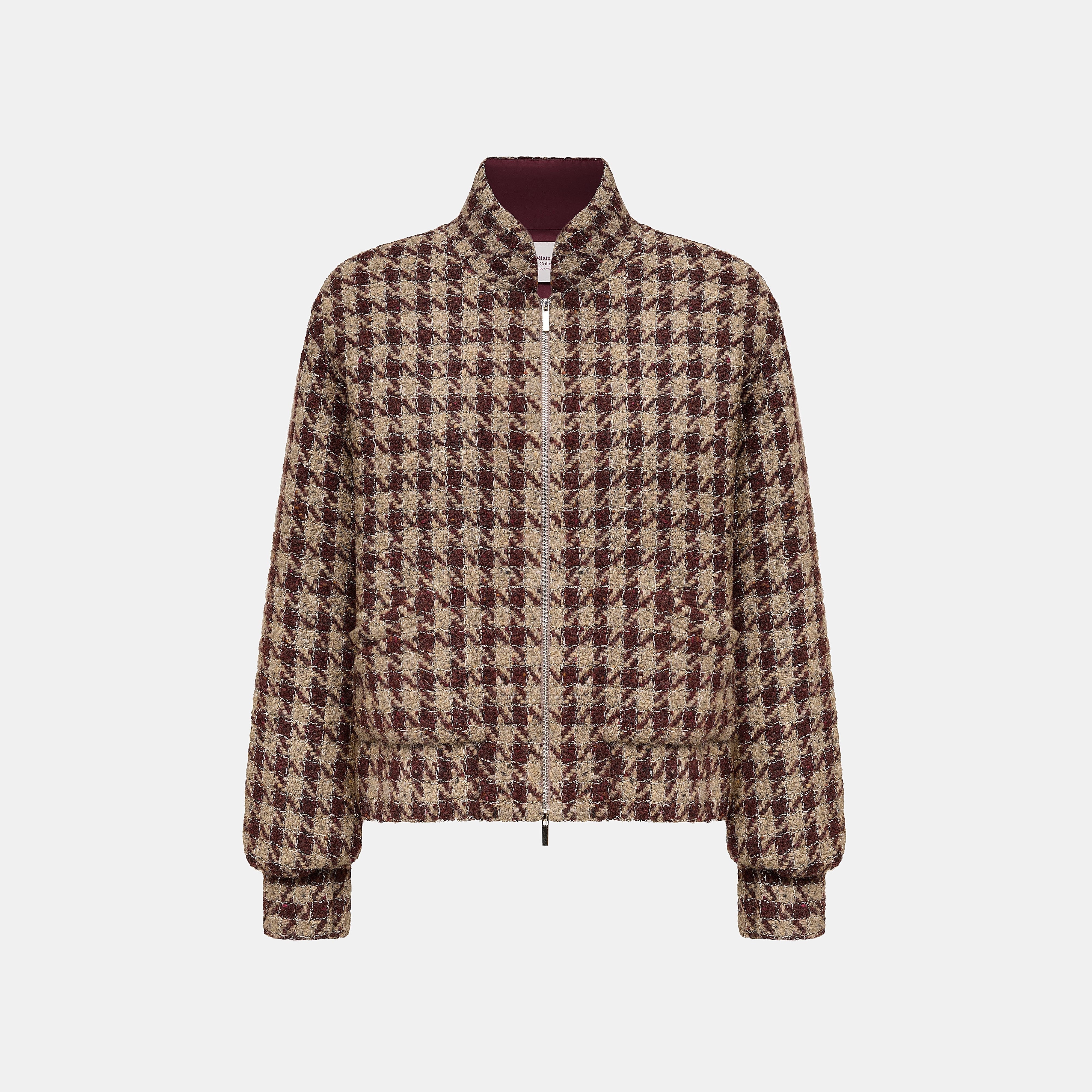 "Sloane Ave."義大利頂級羊毛縷金格織千鳥格花呢外套—Palazzo Pour舊城暖夜