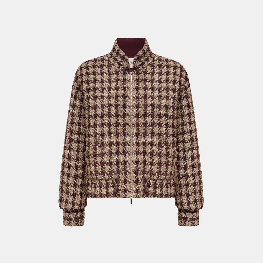 "Sloane Ave."義大利頂級羊毛縷金格織千鳥格花呢外套—Palazzo Pour舊城暖夜