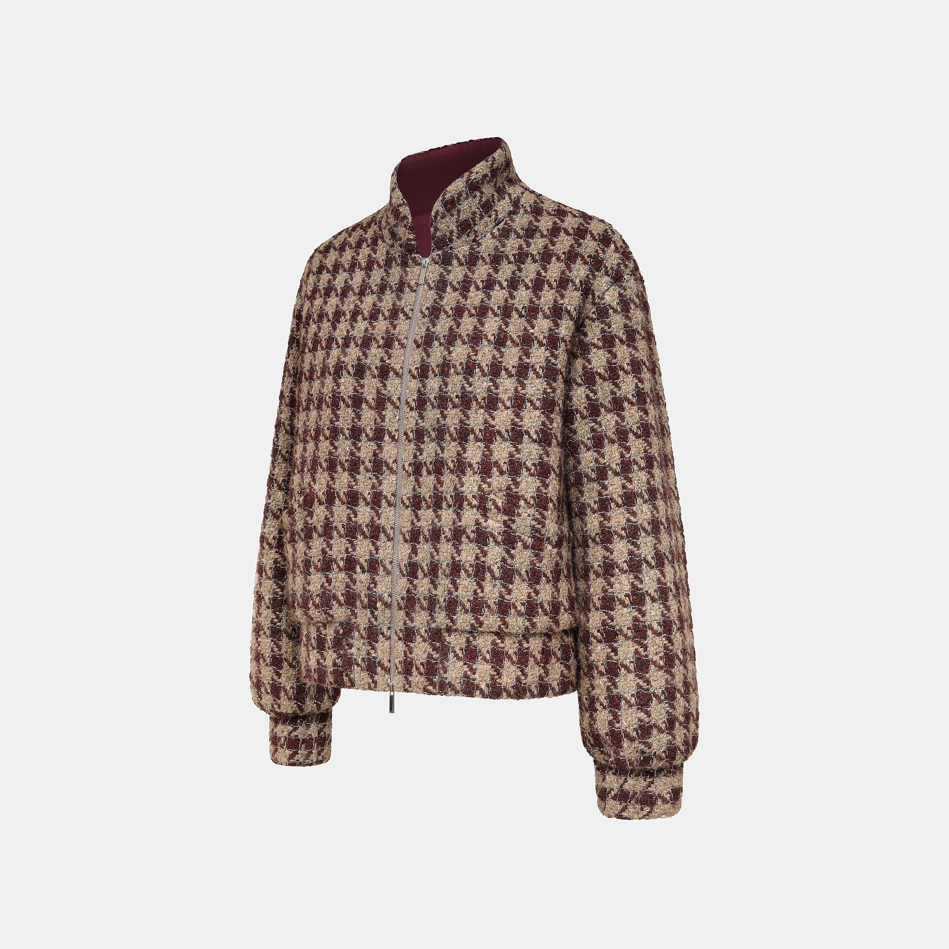 "Sloane Ave."義大利頂級羊毛縷金格織千鳥格花呢外套—Palazzo Pour舊城暖夜