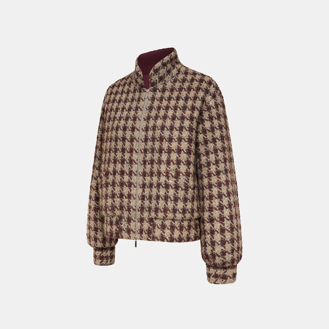 "Sloane Ave."義大利頂級羊毛縷金格織千鳥格花呢外套—Palazzo Pour舊城暖夜