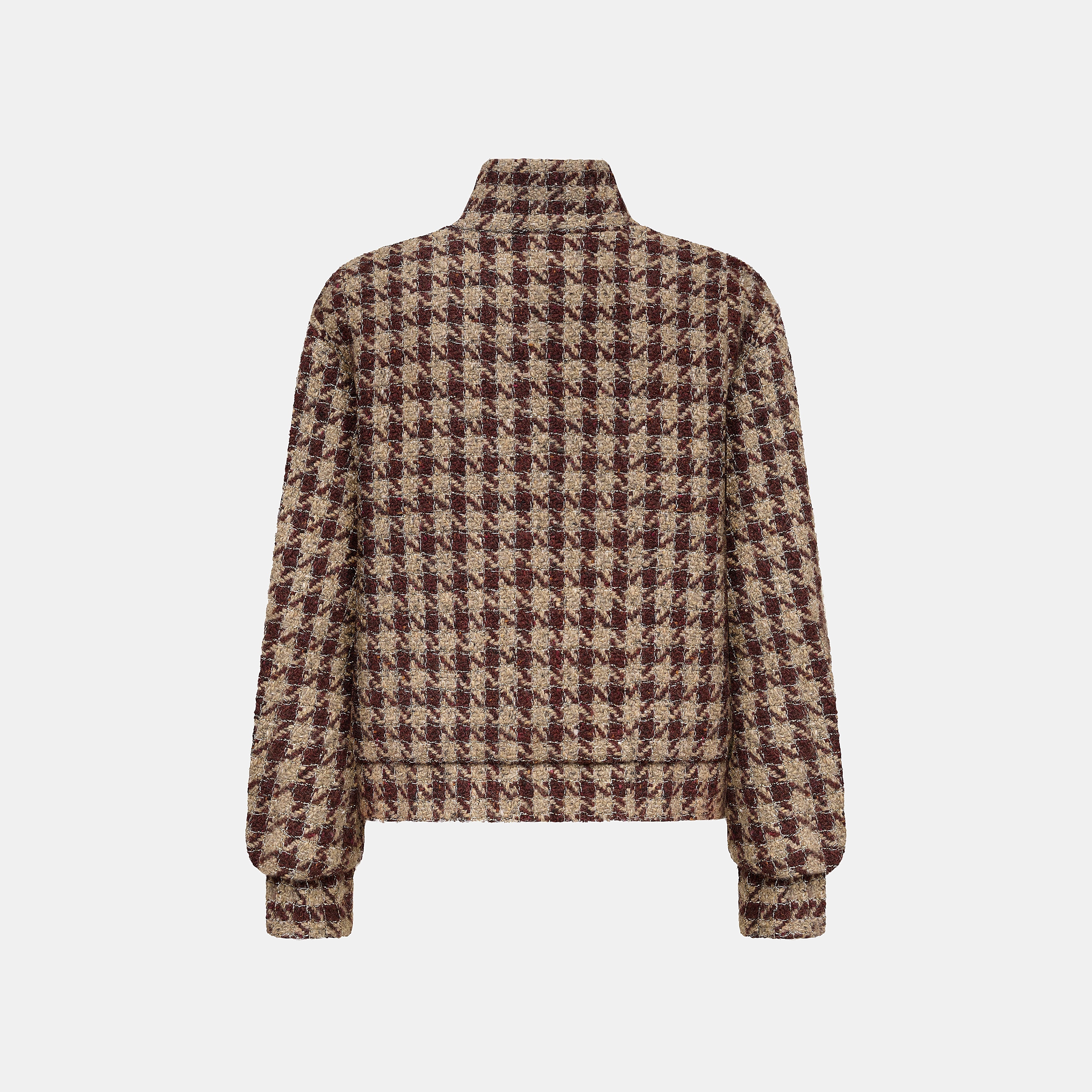 "Sloane Ave."義大利頂級羊毛縷金格織千鳥格花呢外套—Palazzo Pour舊城暖夜