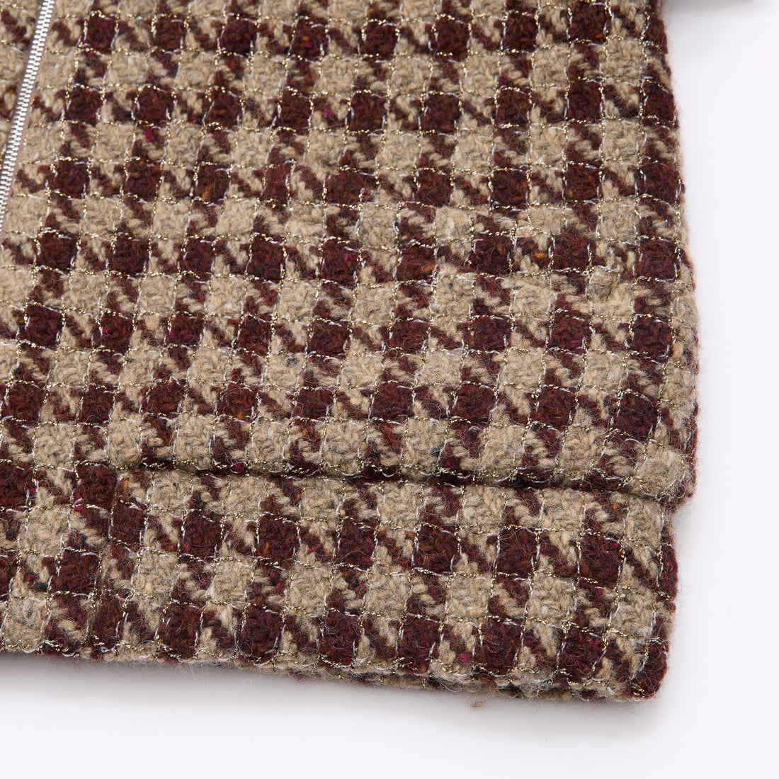 "Sloane Ave."義大利頂級羊毛縷金格織千鳥格花呢外套—Palazzo Pour舊城暖夜