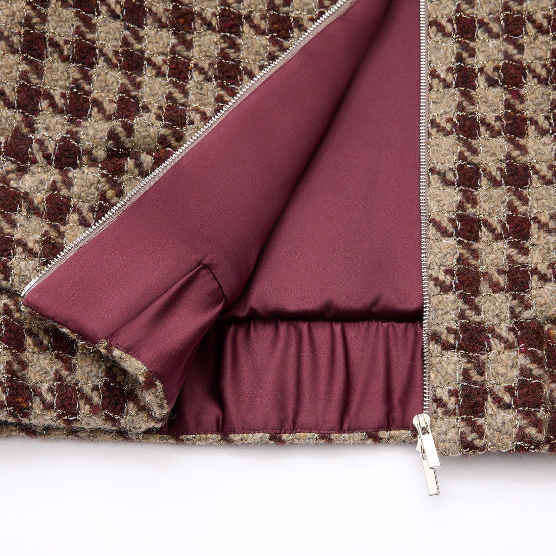 "Sloane Ave."義大利頂級羊毛縷金格織千鳥格花呢外套—Palazzo Pour舊城暖夜