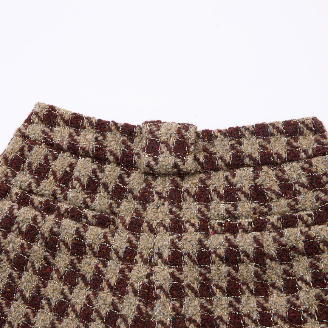 "Sloane Ave."義大利頂級羊毛縷金格織千鳥格花呢短褲—Palazzo Pour舊城暖夜