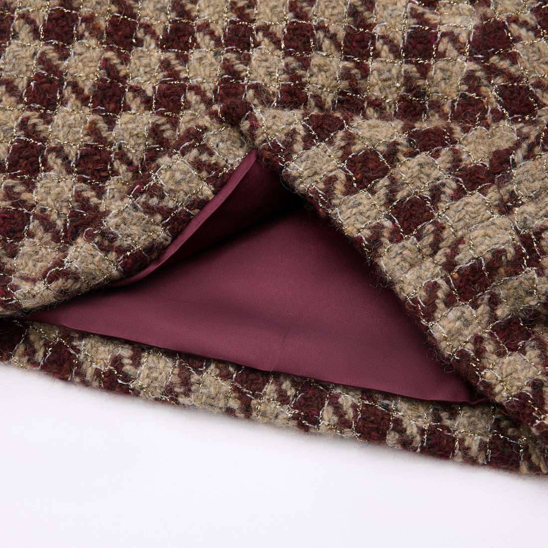 "Sloane Ave."義大利頂級羊毛縷金格織千鳥格花呢短褲—Palazzo Pour舊城暖夜