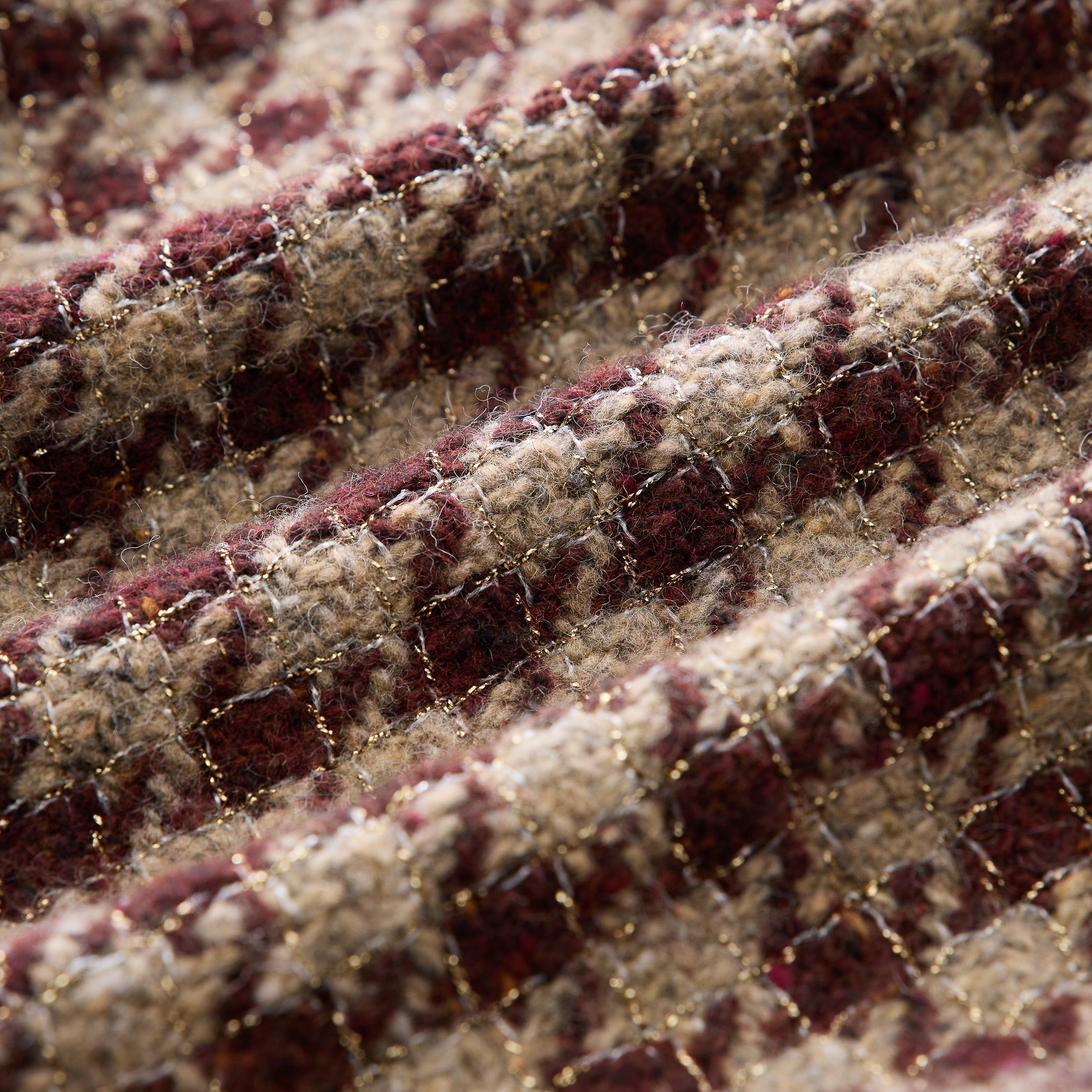 "Sloane Ave."義大利頂級羊毛縷金格織千鳥格花呢短褲—Palazzo Pour舊城暖夜