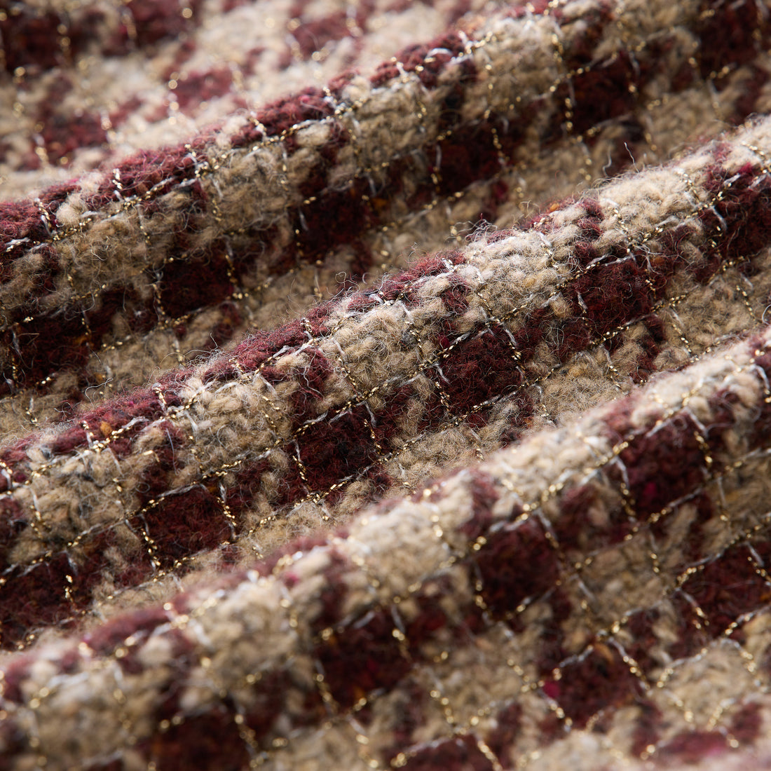 "Sloane Ave."義大利頂級羊毛縷金格織千鳥格花呢外套—Palazzo Pour舊城暖夜