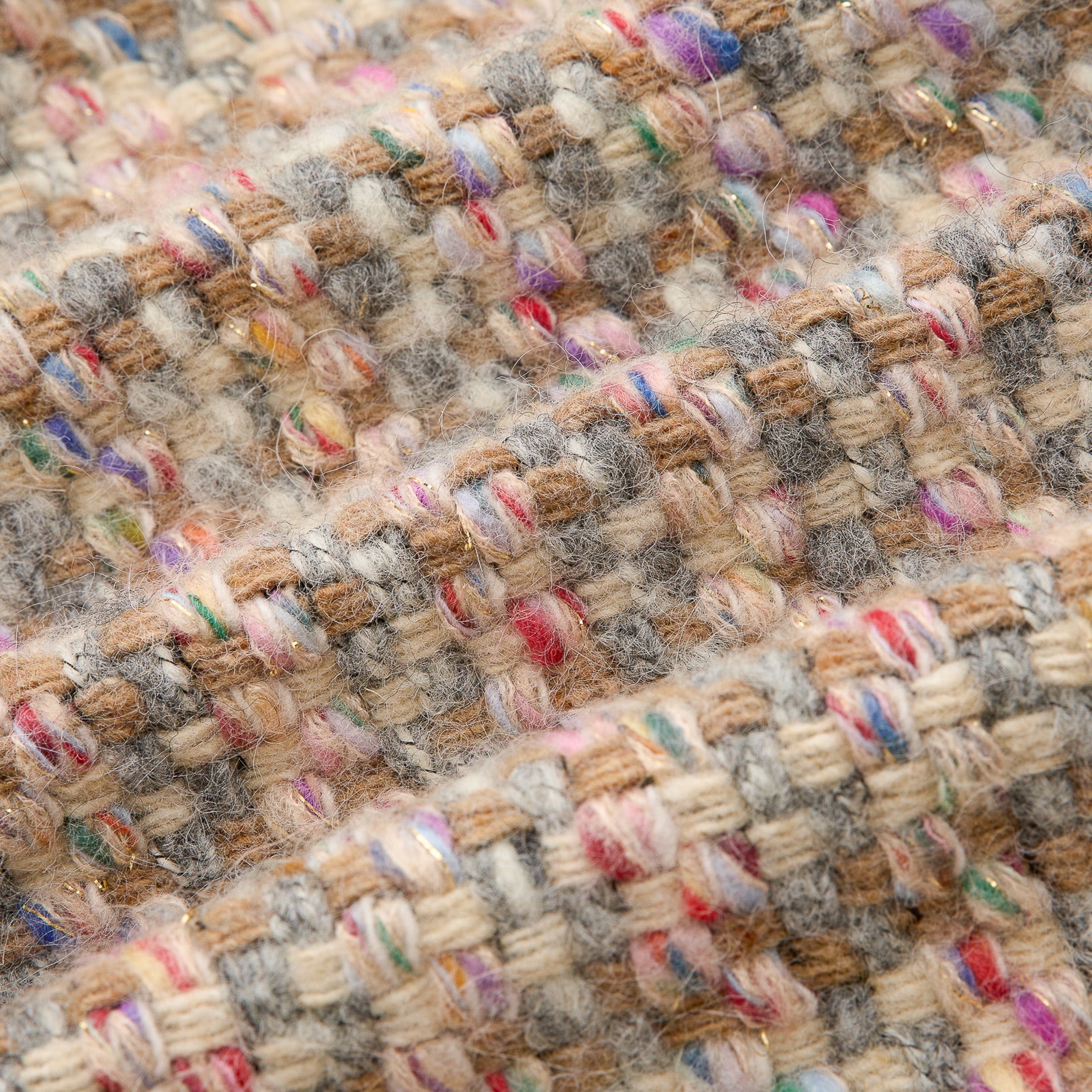 "Chelsea Citywalk."義大利頂級初剪羊毛蓬絨經典No.5花呢外套—Candy Confetti棉花彩糖