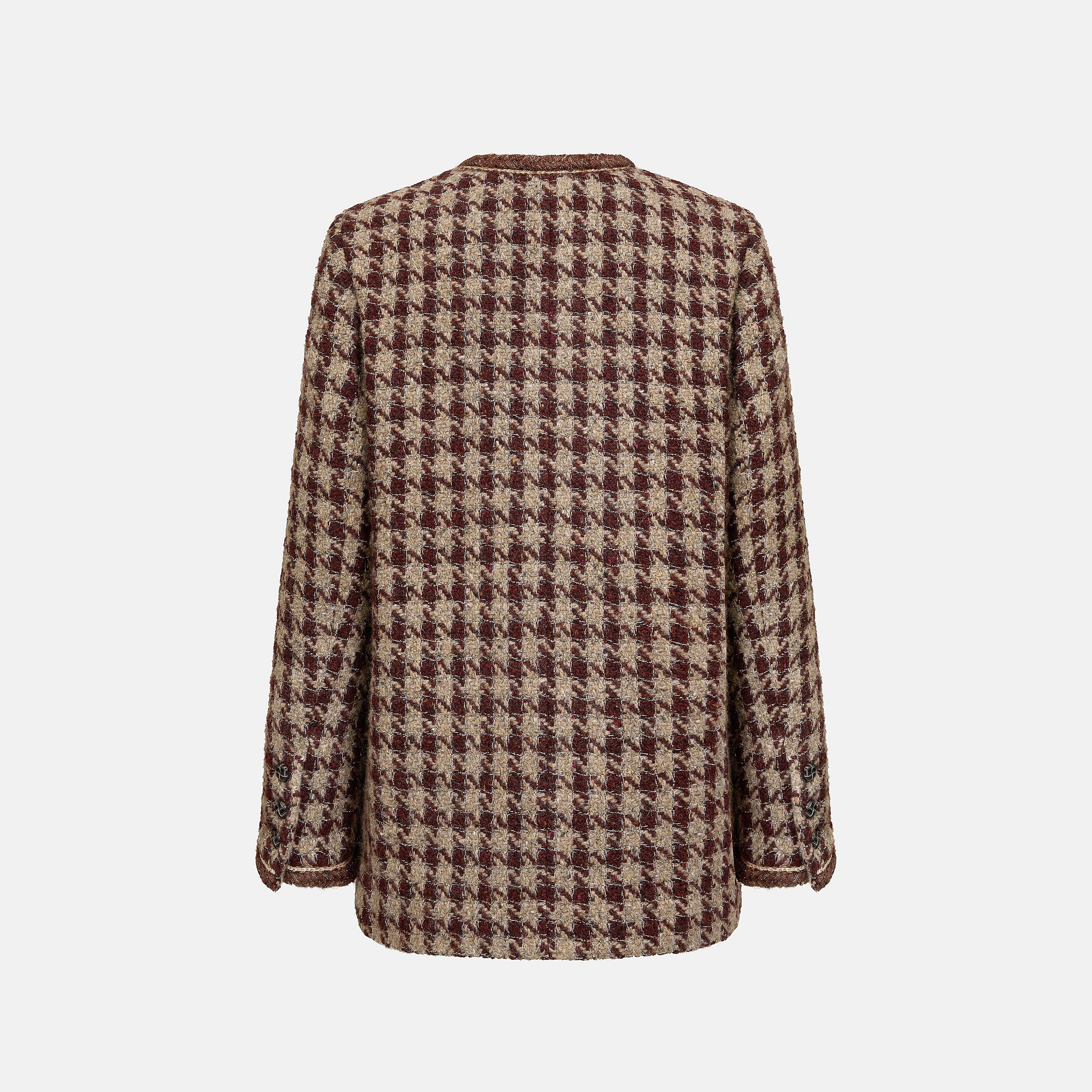 "Sloane Ave."義大利頂級羊毛縷金格織千鳥格經典No.6花呢外套—Palazzo Pour舊城暖夜