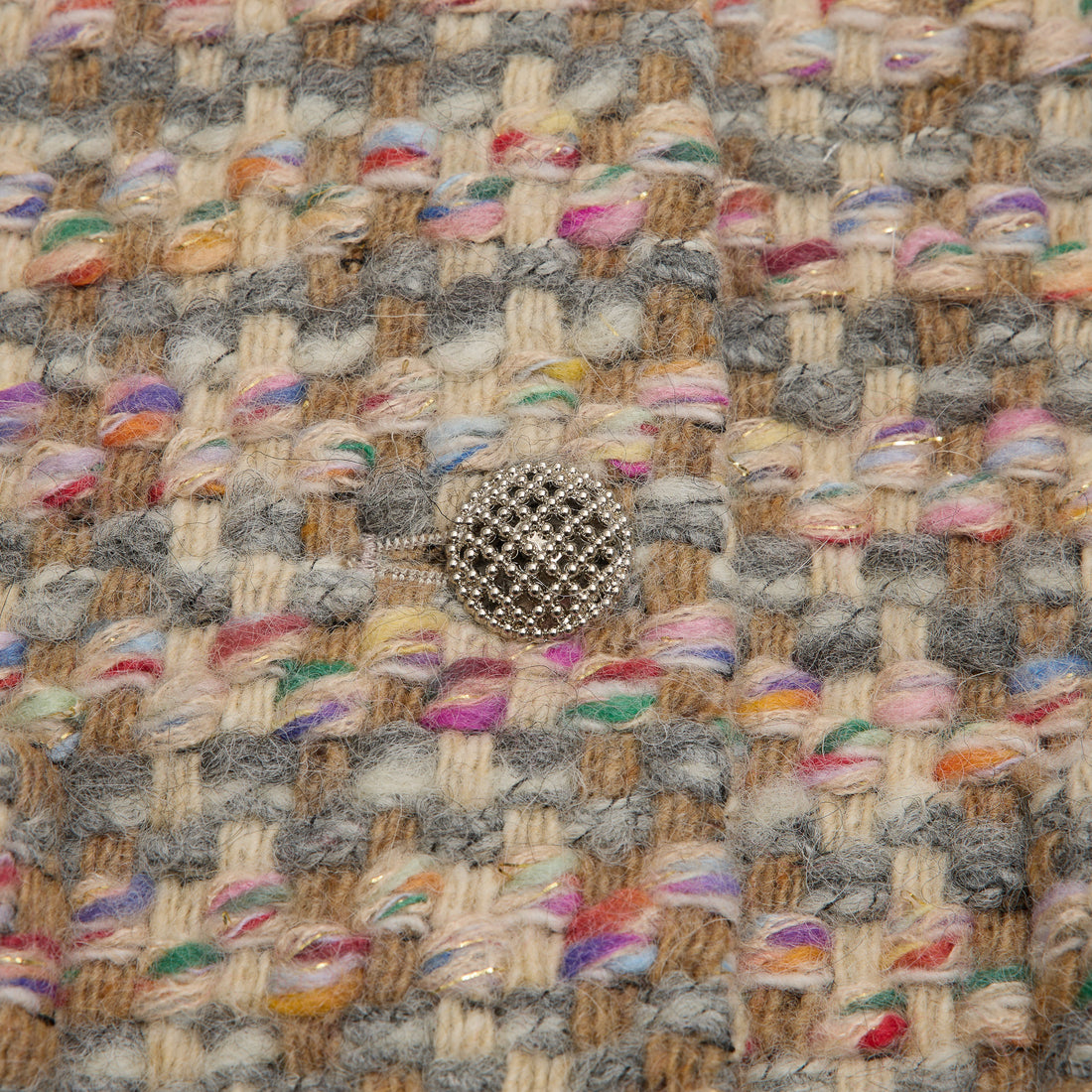 "Chelsea Citywalk."義大利頂級初剪羊毛蓬絨Oversized花呢背心—Candy Confetti棉花彩糖