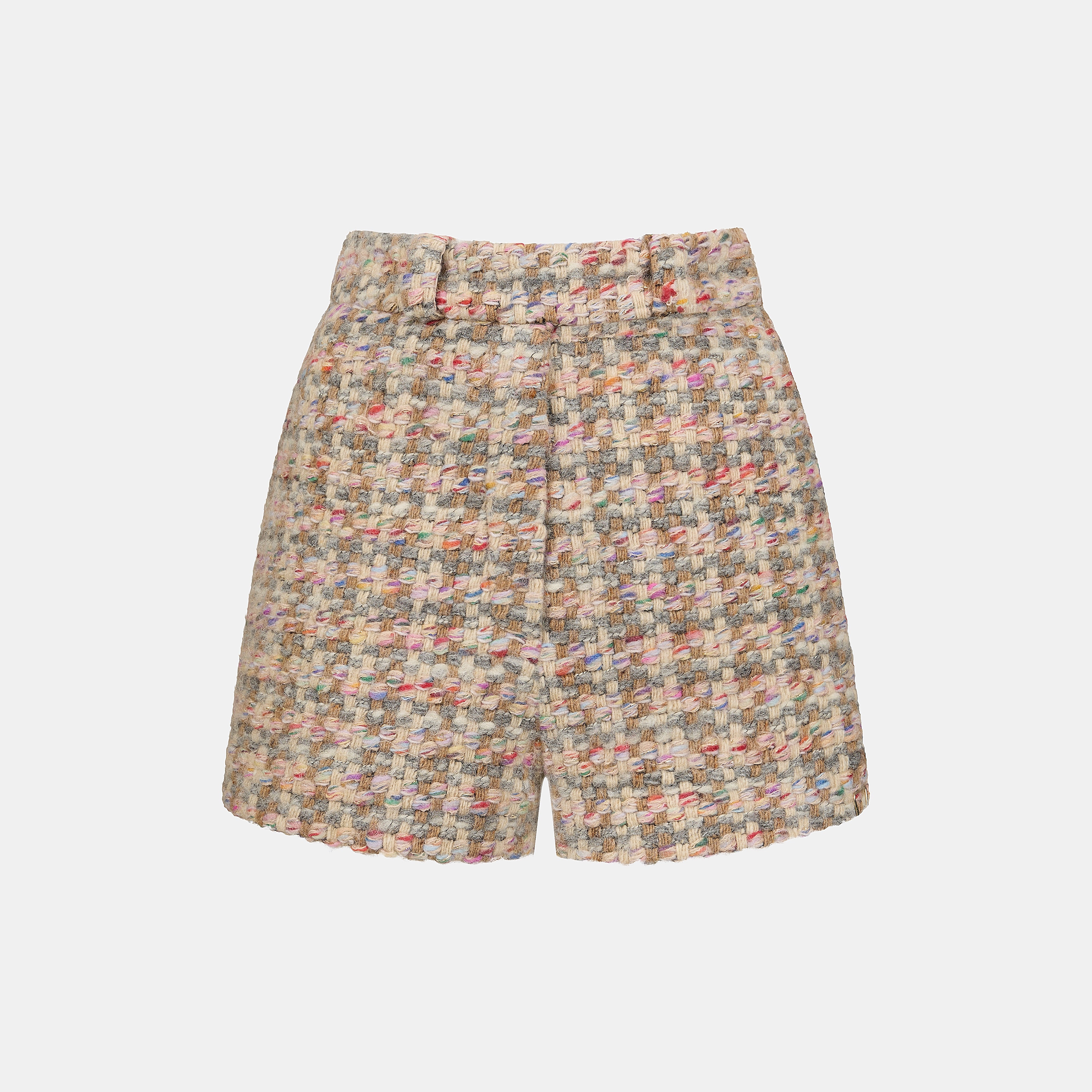 "Chelsea Citywalk."義大利頂級初剪羊毛蓬絨花呢短褲—Candy Confetti棉花彩糖