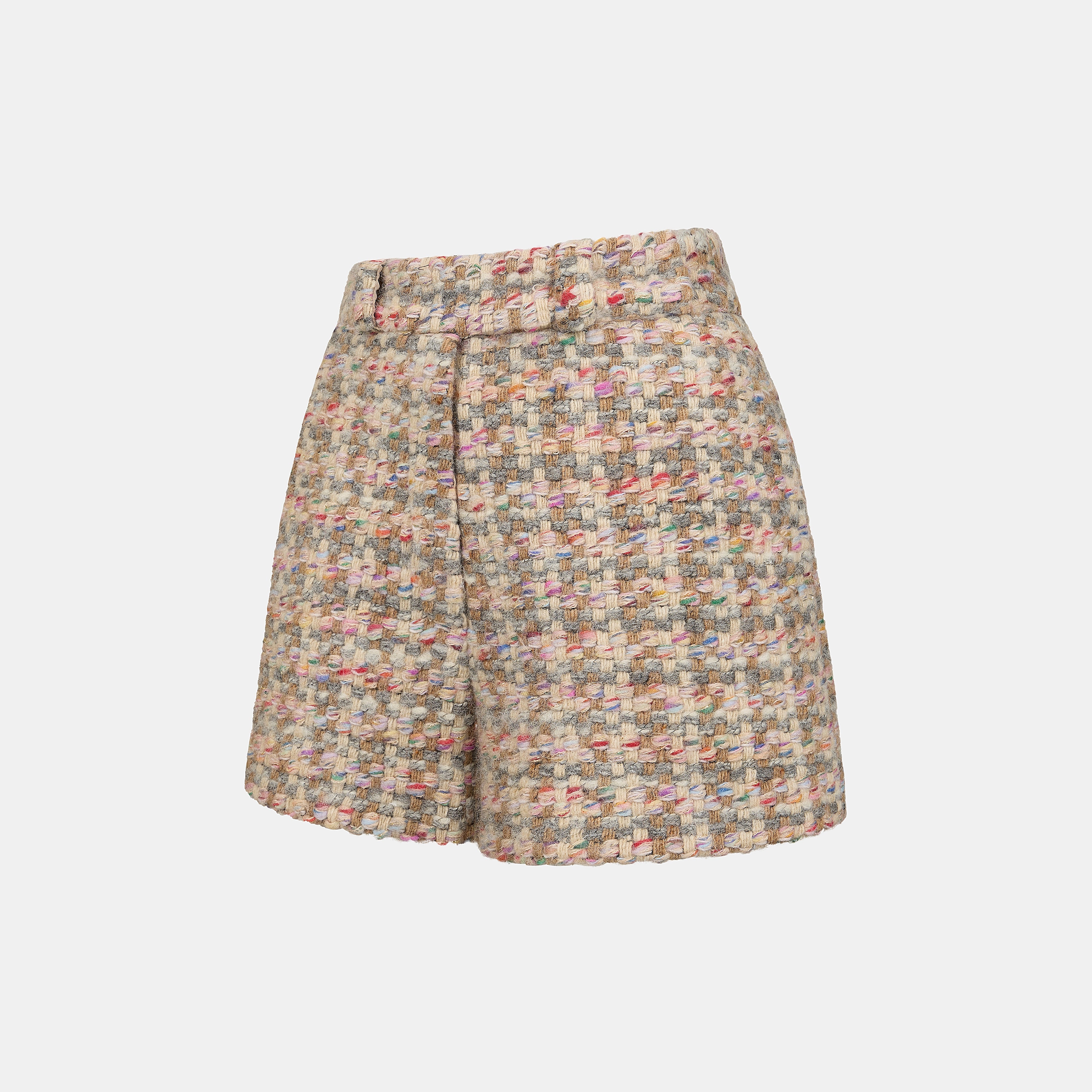 "Chelsea Citywalk."義大利頂級初剪羊毛蓬絨花呢短褲—Candy Confetti棉花彩糖