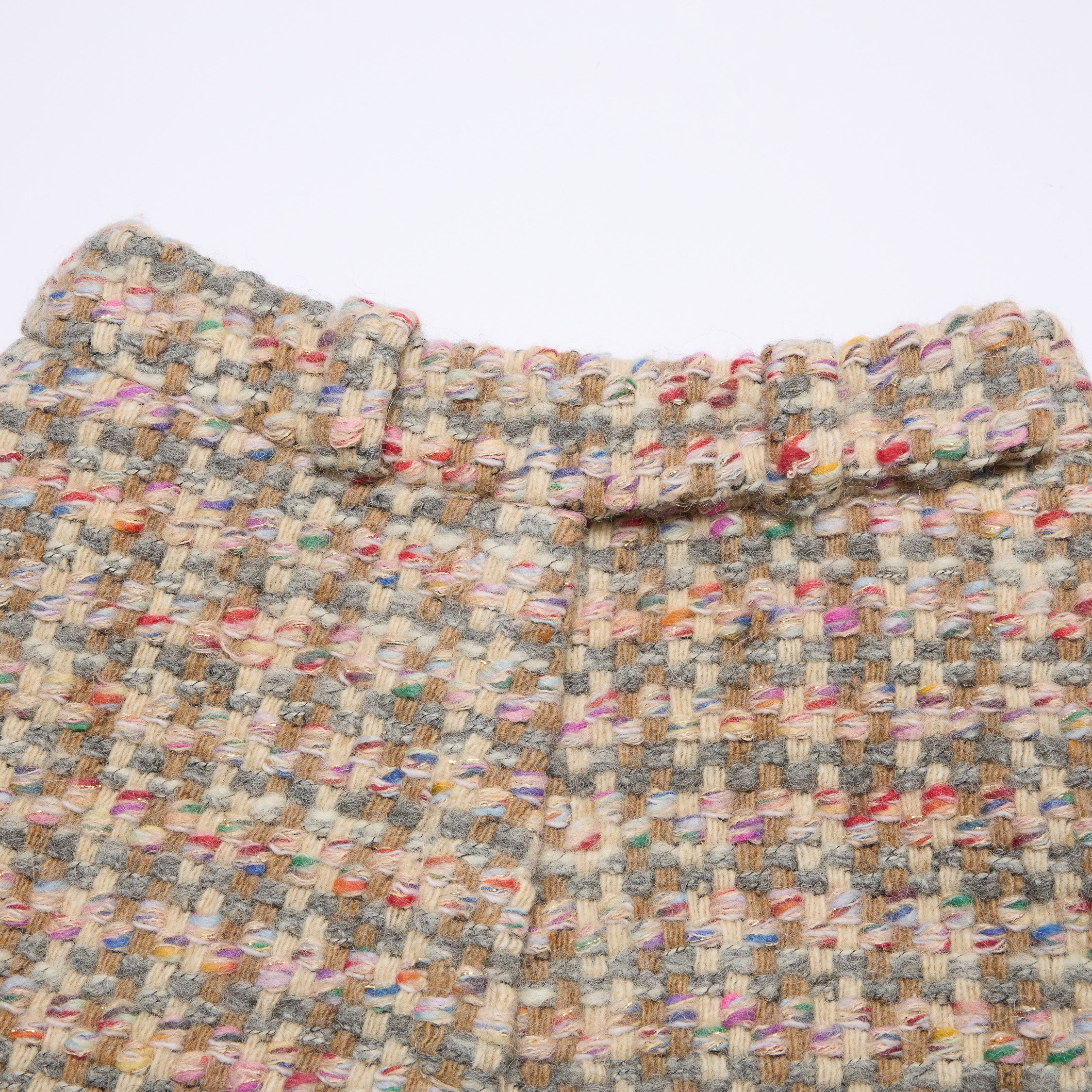 "Chelsea Citywalk."義大利頂級初剪羊毛蓬絨花呢短褲—Candy Confetti棉花彩糖