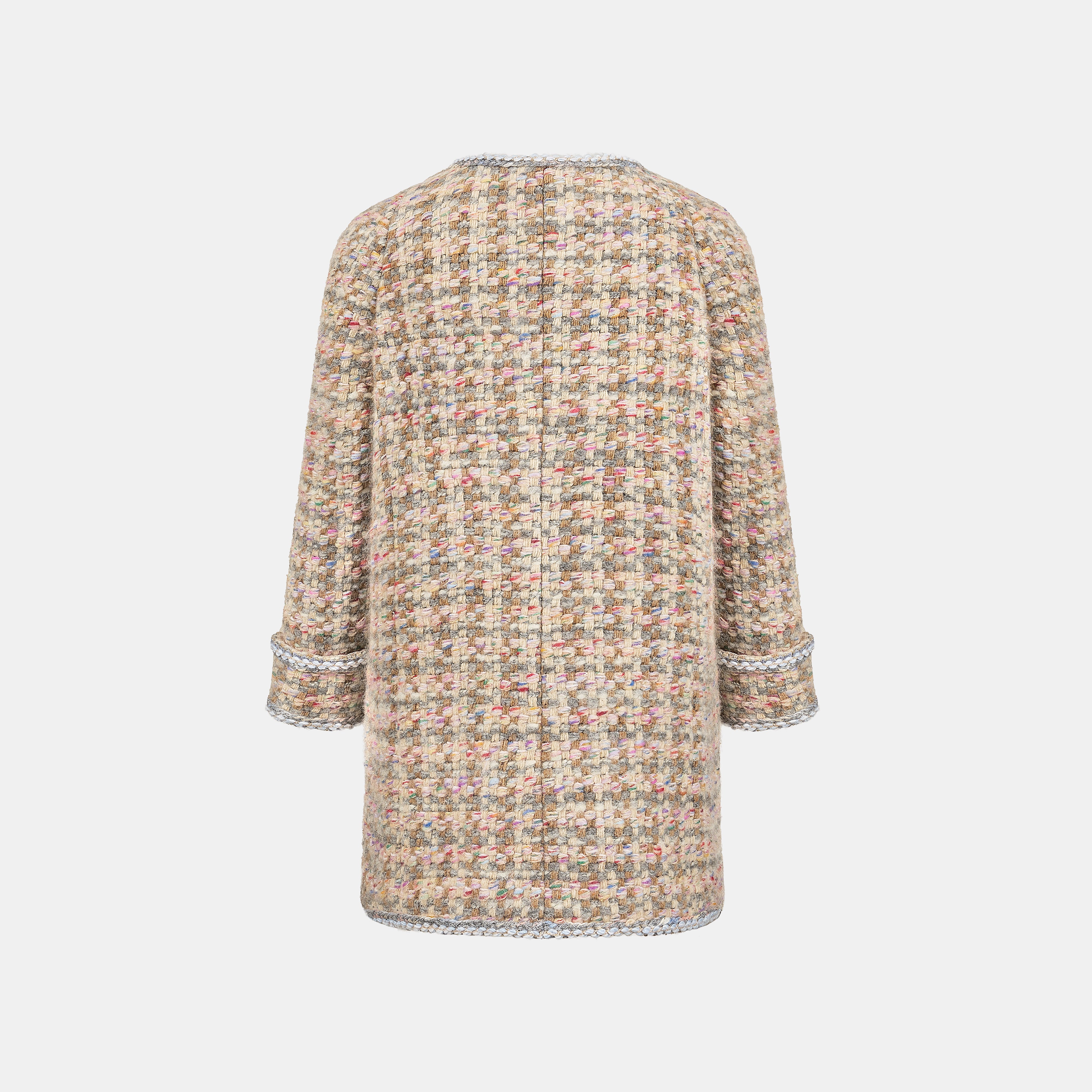 "Chelsea Citywalk."義大利頂級初剪羊毛蓬絨經典No.5花呢外套—Candy Confetti棉花彩糖