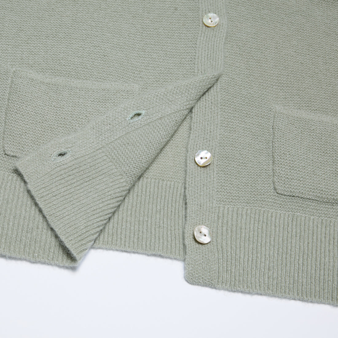 Spring Diary” Silk Cashmere真絲兩件式背心針織上衣—Verdant Veil青霧薄影