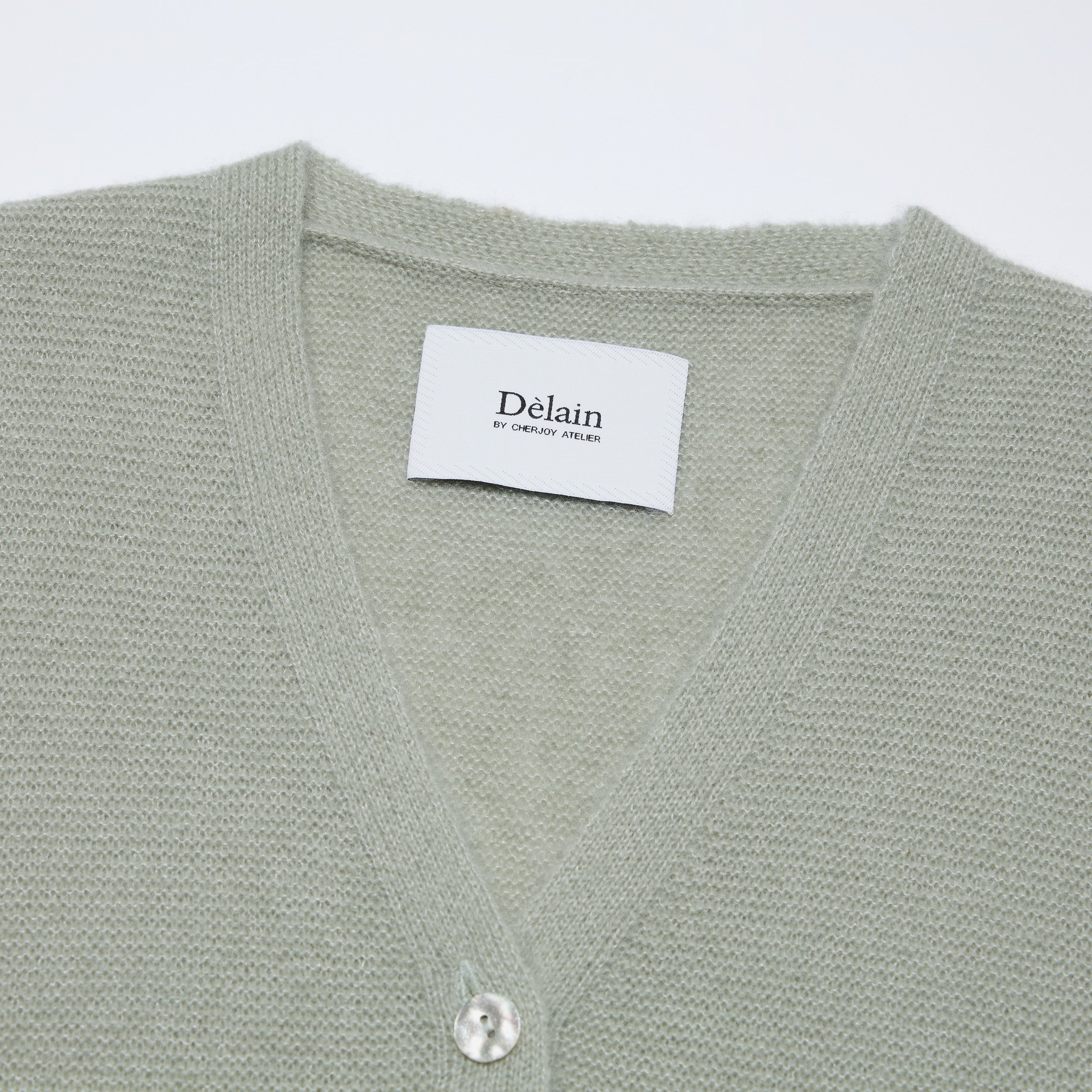 Spring Diary” Silk Cashmere真絲兩件式背心針織上衣—Verdant Veil青霧薄影