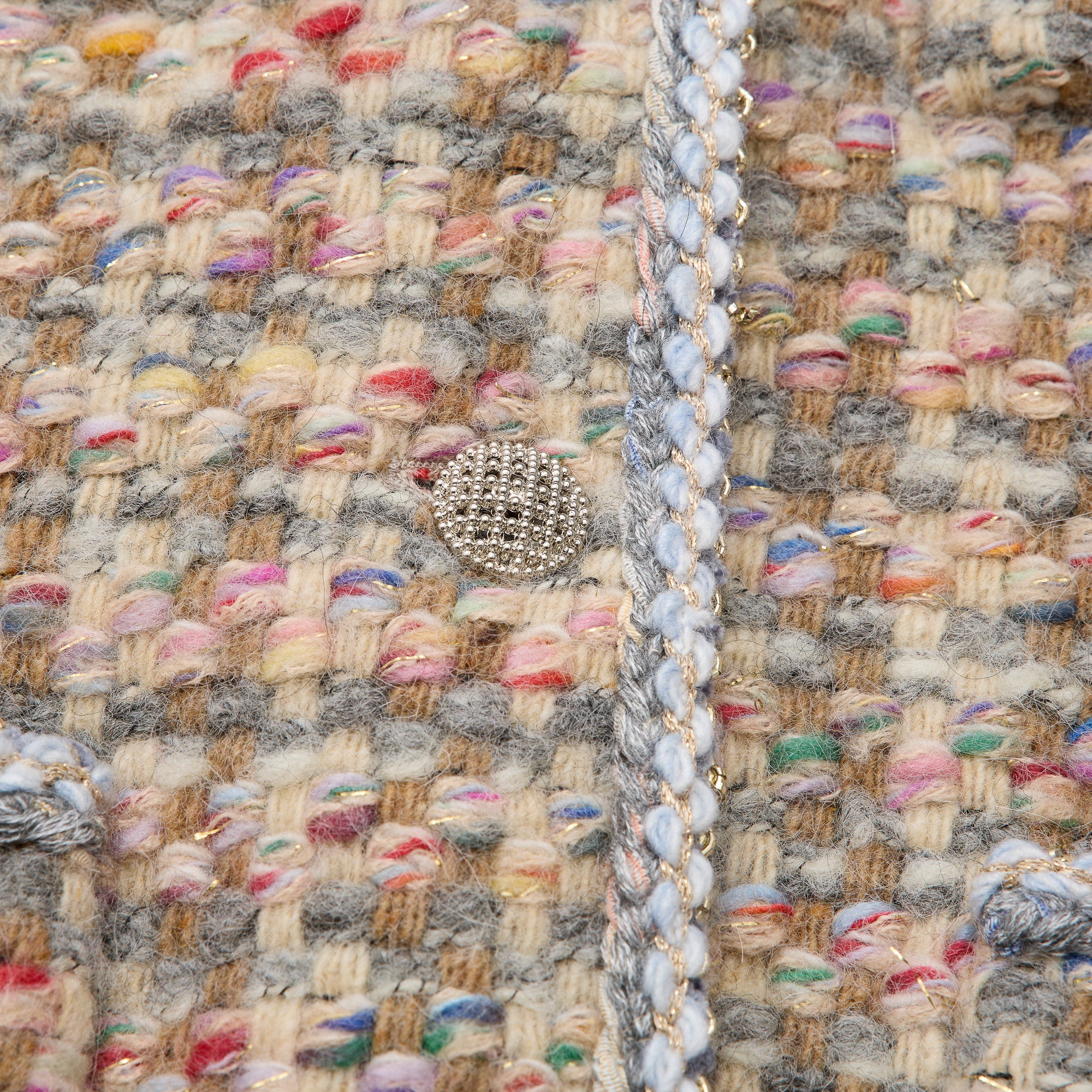 "Chelsea Citywalk."義大利頂級初剪羊毛蓬絨經典No.5花呢外套—Candy Confetti棉花彩糖