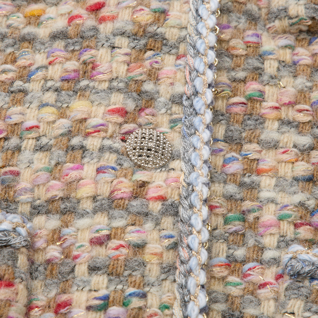 "Chelsea Citywalk."義大利頂級初剪羊毛蓬絨經典No.5花呢外套—Candy Confetti棉花彩糖