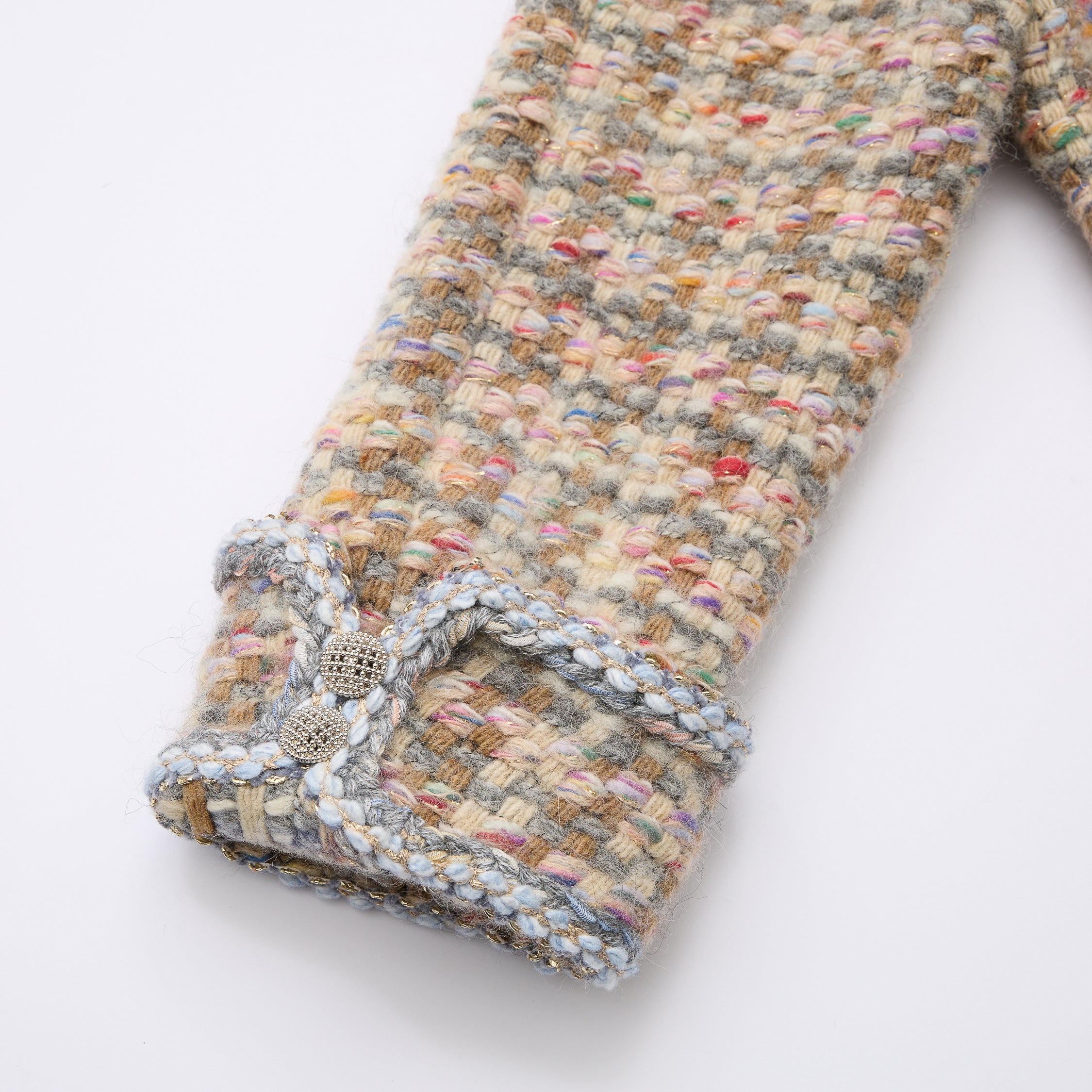 "Chelsea Citywalk."義大利頂級初剪羊毛蓬絨經典No.5花呢外套—Candy Confetti棉花彩糖