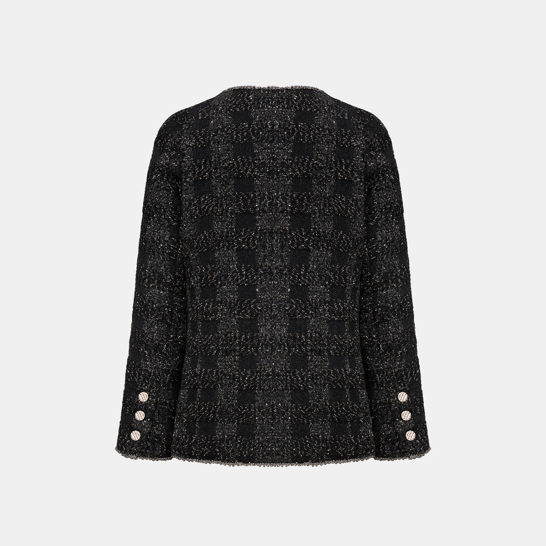 “Chelsea tea time.”義大利頂級初剪羊毛燦金星點經典No.4花呢外套—Cosmic Bloom星河煙花