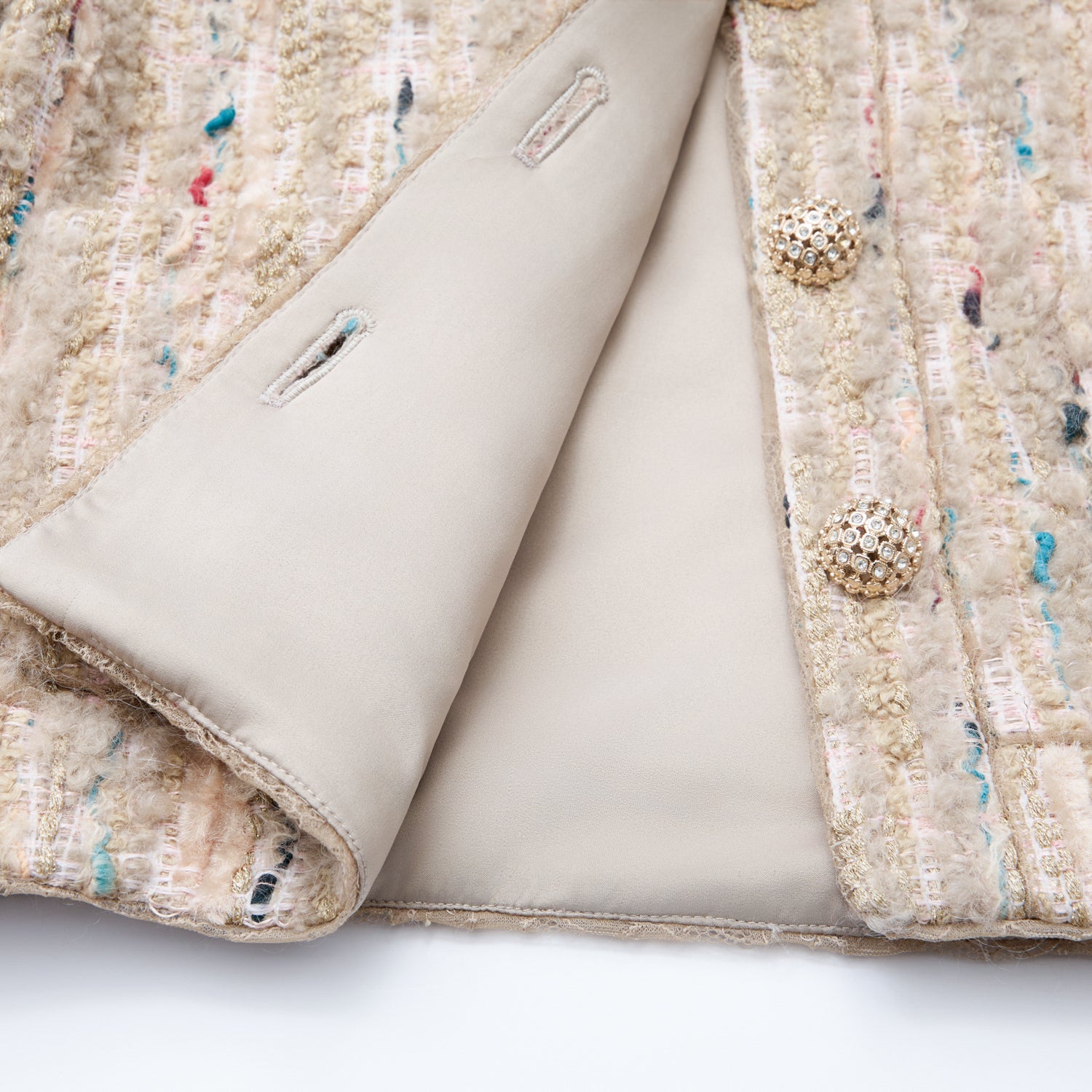 “Sloane Ave."法國立體彩織圈絨花呢外套—Garden Atelier花園畫室