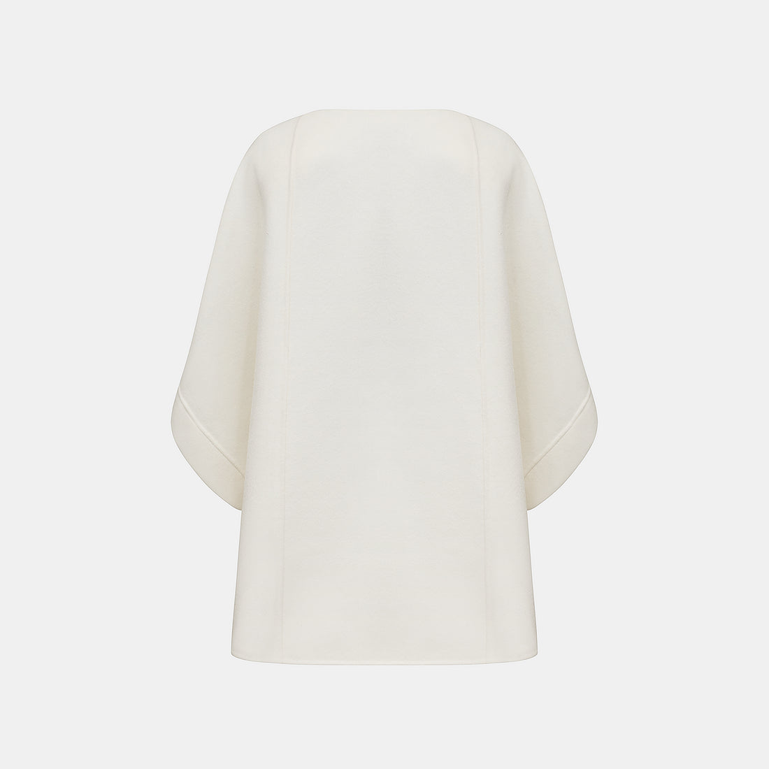 “Winter Diary”100%Cashmere雙面長絨工藝翻領斗篷外套—Frost Veil白境冬霧