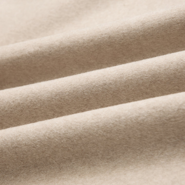 “Winter Diary”100%Cashmere雙面長絨工藝翻領斗篷外套—Warm Taupe暖砂絨夢