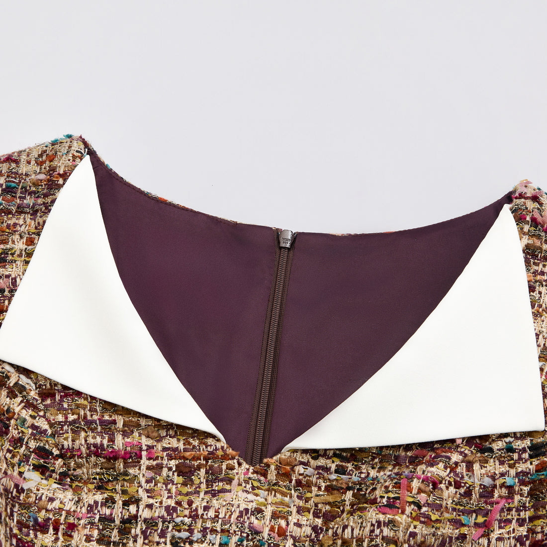 "Arcade of CherJoy Atelier."法國彩緞縷金線藝花呢立體剪裁抽繩洋裝—Floral Allure花韻傾城