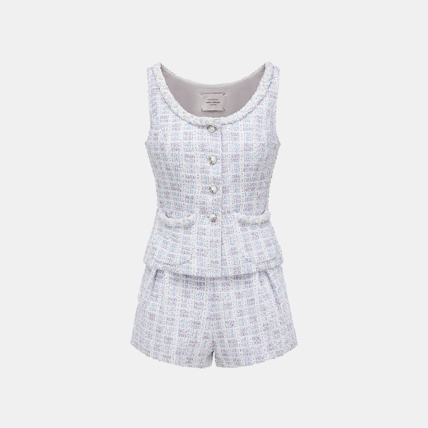 "Sloane Ave" 法國夏日輕薄花呢短褲—The Garden of Monet莫內花園