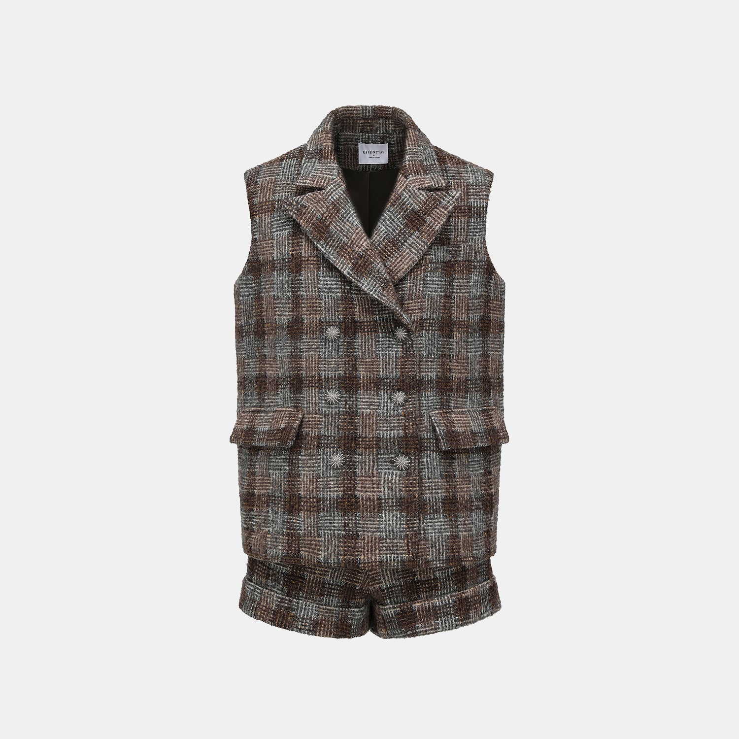 “Weekend At Monaco."絨織格紋細霜織點花呢背心—Midnight Montmartre午夜蒙馬特