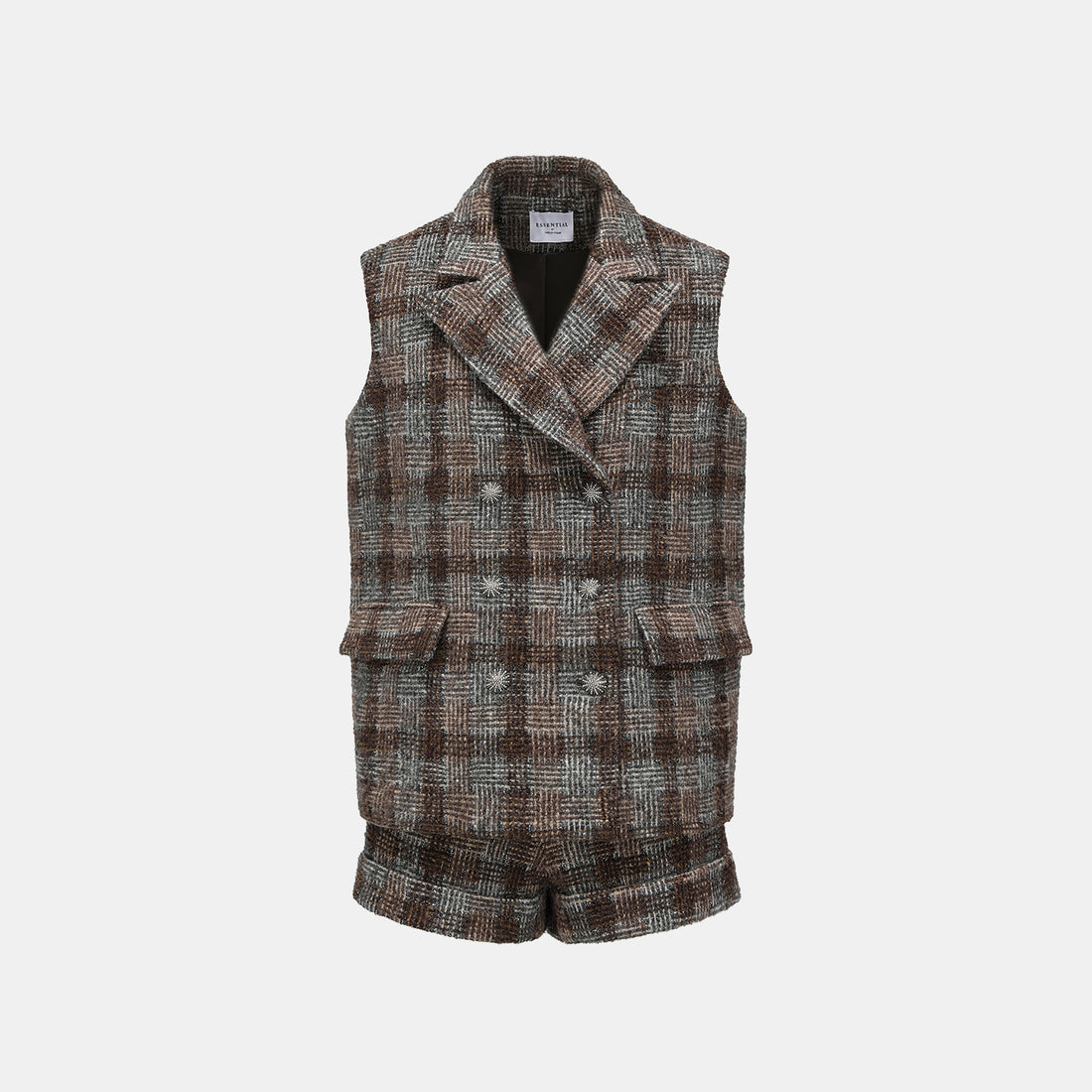 “Weekend At Monaco."絨織格紋細霜織點花呢背心—Midnight Montmartre午夜蒙馬特