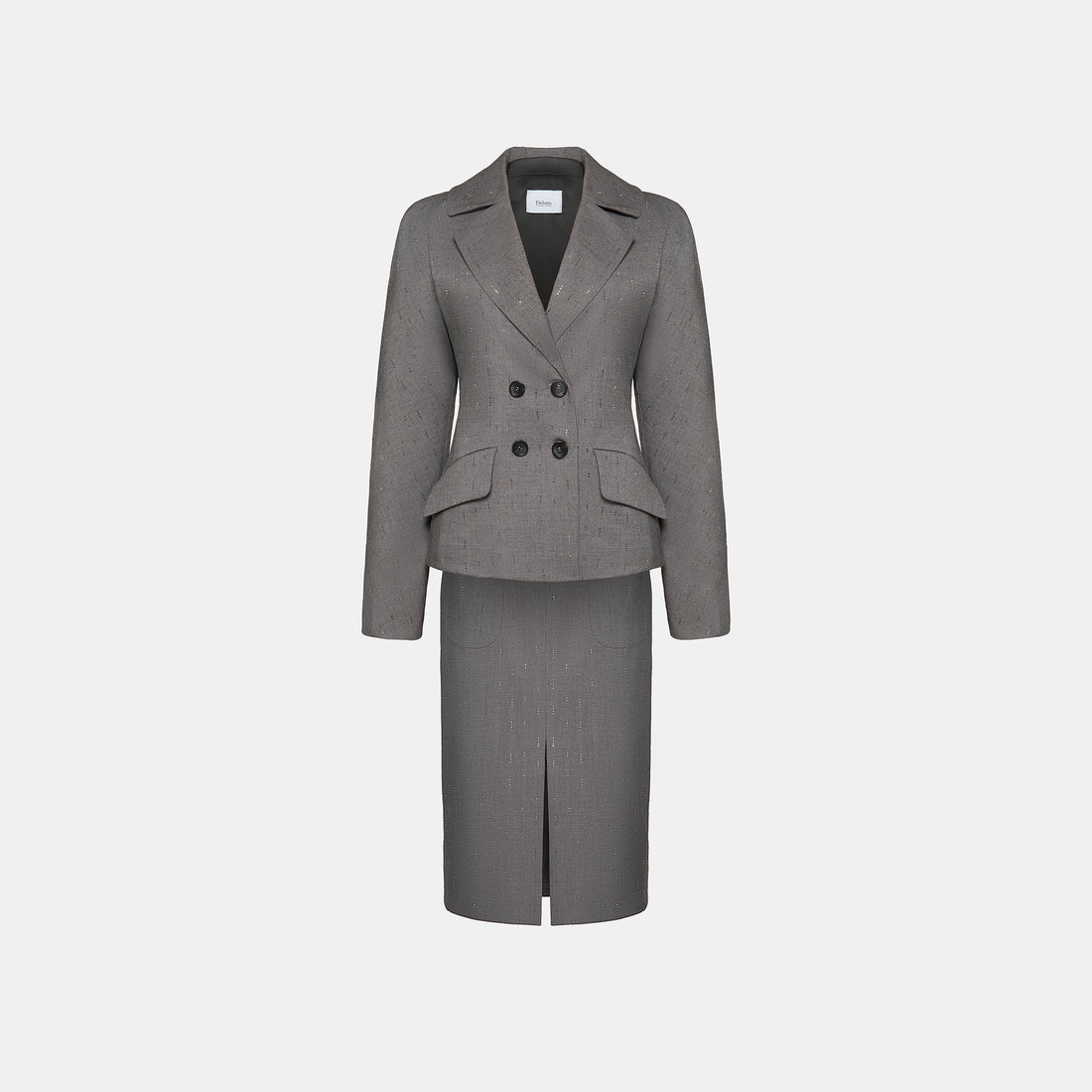 "Speak Sleek." 義大利手工鑽飾工藝鉛筆裙—Silverfall Grace銀光漫落