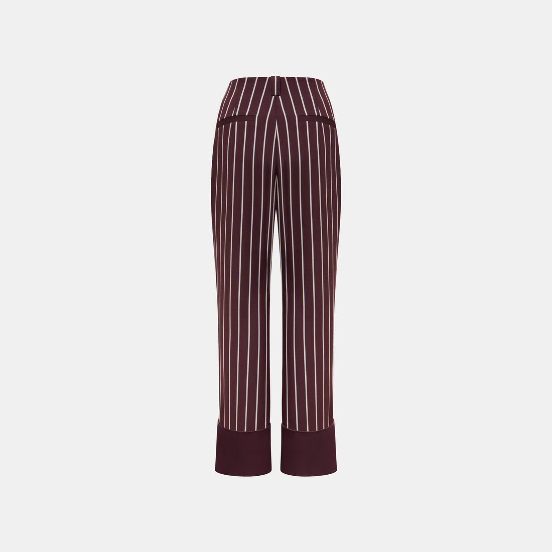 "Speak Sleek."義大利頂級羊毛直條西裝九分褲—Rouge Nuit醺紅夜語