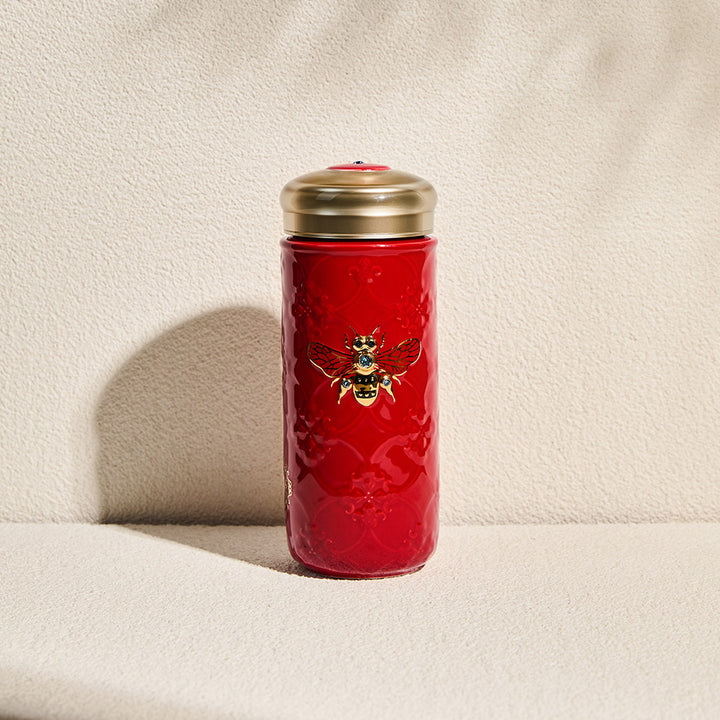 乾唐軒 吉星大蜜蜂水晶隨身杯─ 中國紅描金