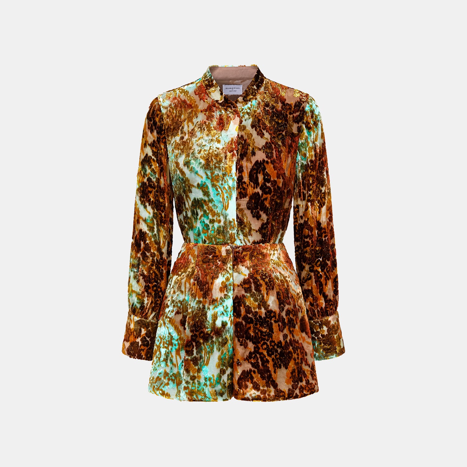 "Imperial Garden Teatime" Silk Velvet Chinese Style Shorts - Cuiyan 