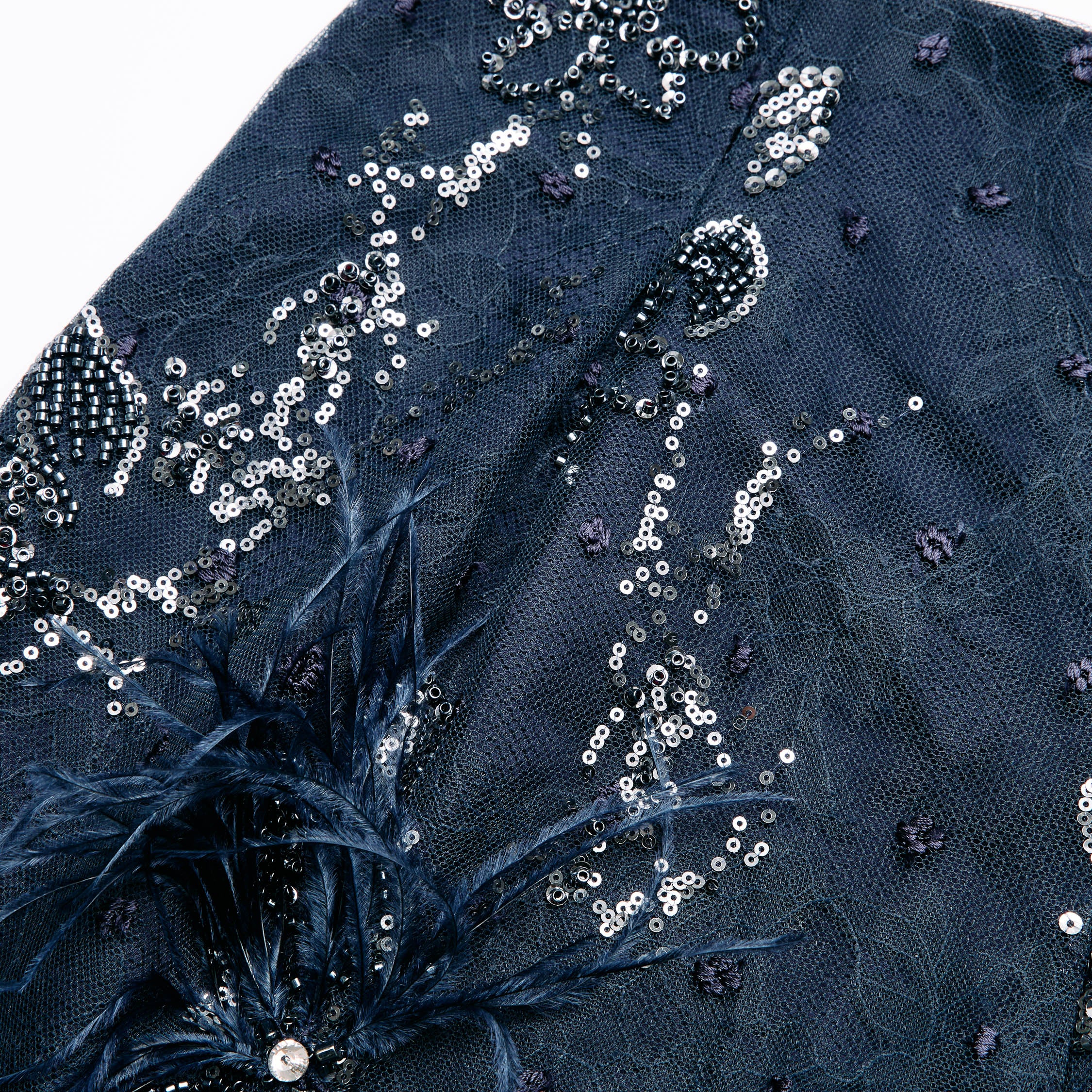 "Imperial Garden Teatime."長羽花繡奢華珠繡蕾絲輕國風短褲—Feather Dream煙羅羽夢