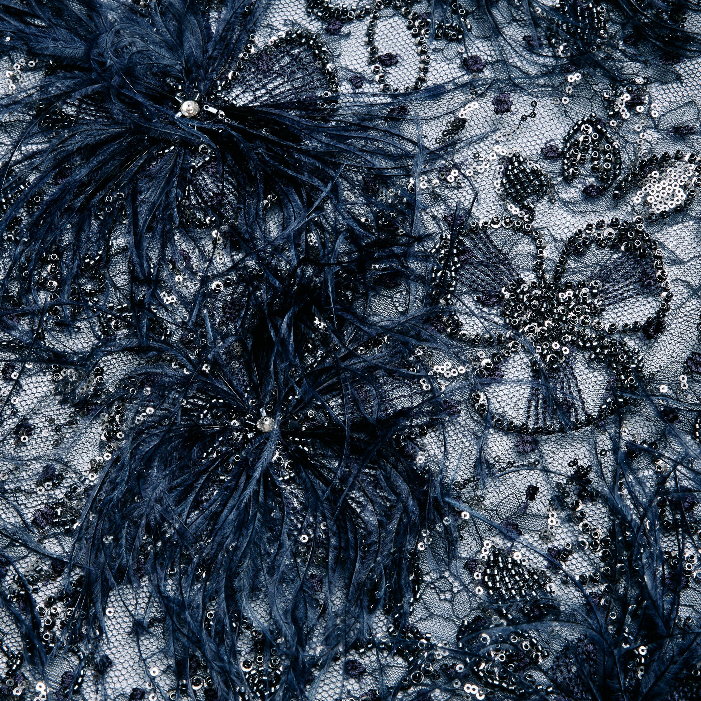 "Imperial Garden Teatime."長羽花繡奢華珠繡蕾絲輕國風短褲—Feather Dream煙羅羽夢