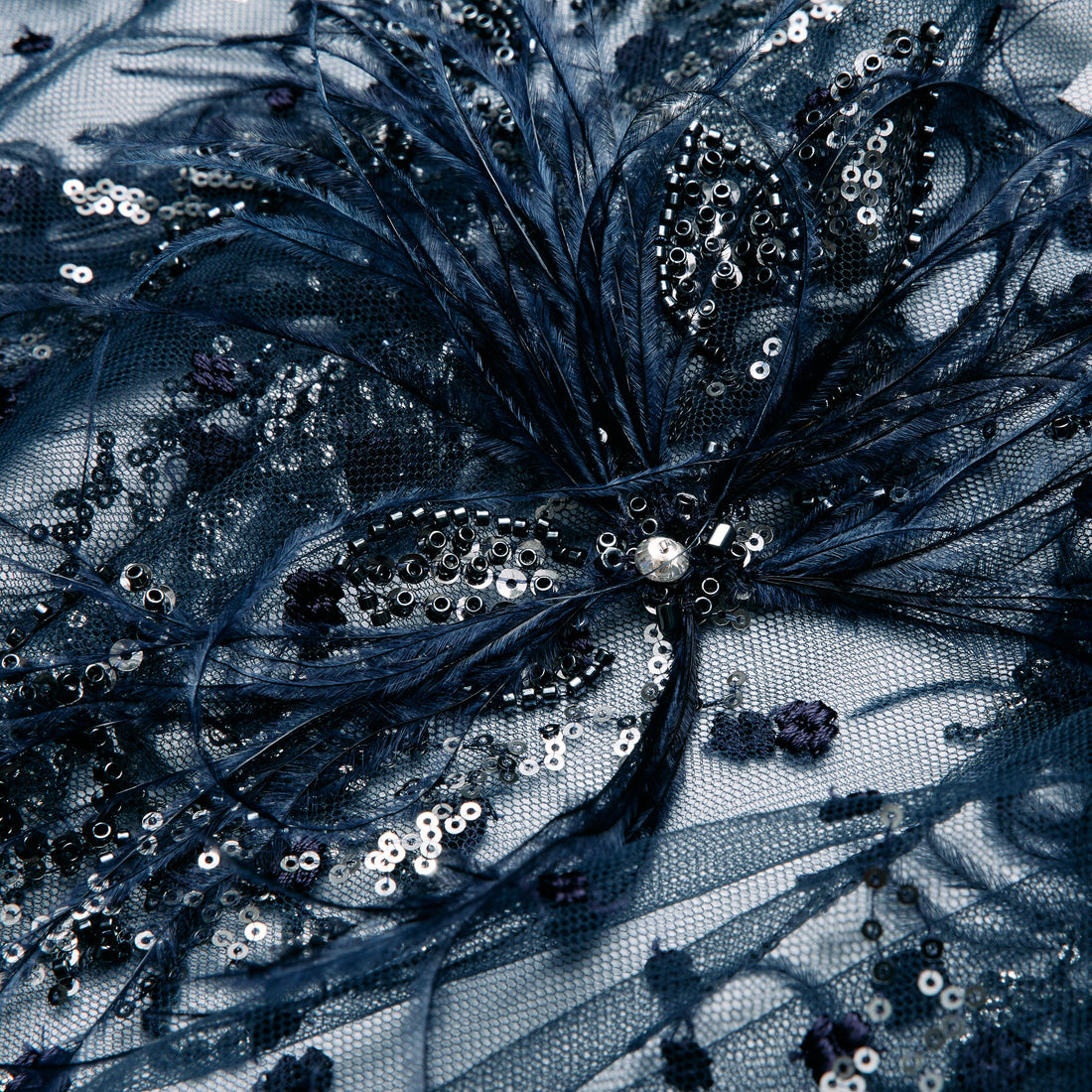 "Imperial Garden Teatime."長羽花繡奢華珠繡蕾絲輕國風背心—Feather Dream煙羅羽夢