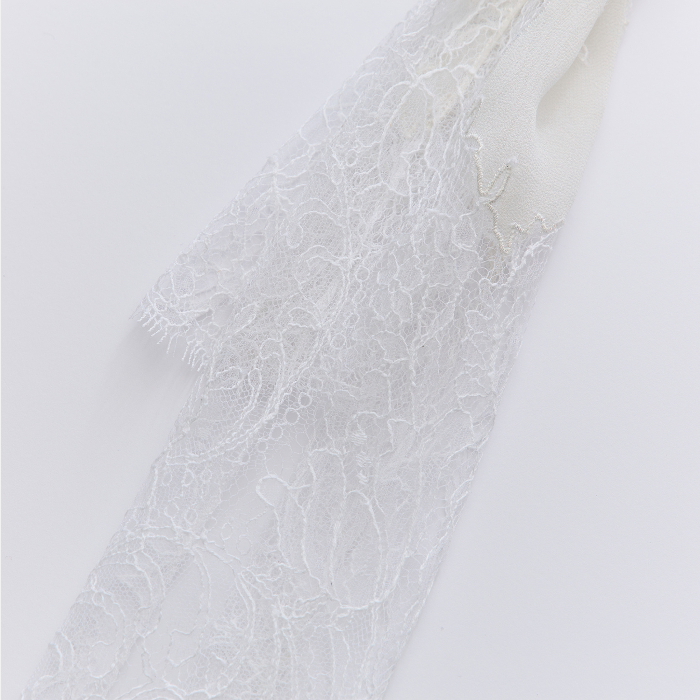 "Quiet Mastery" French top custom lace scarf—Amber Garden 