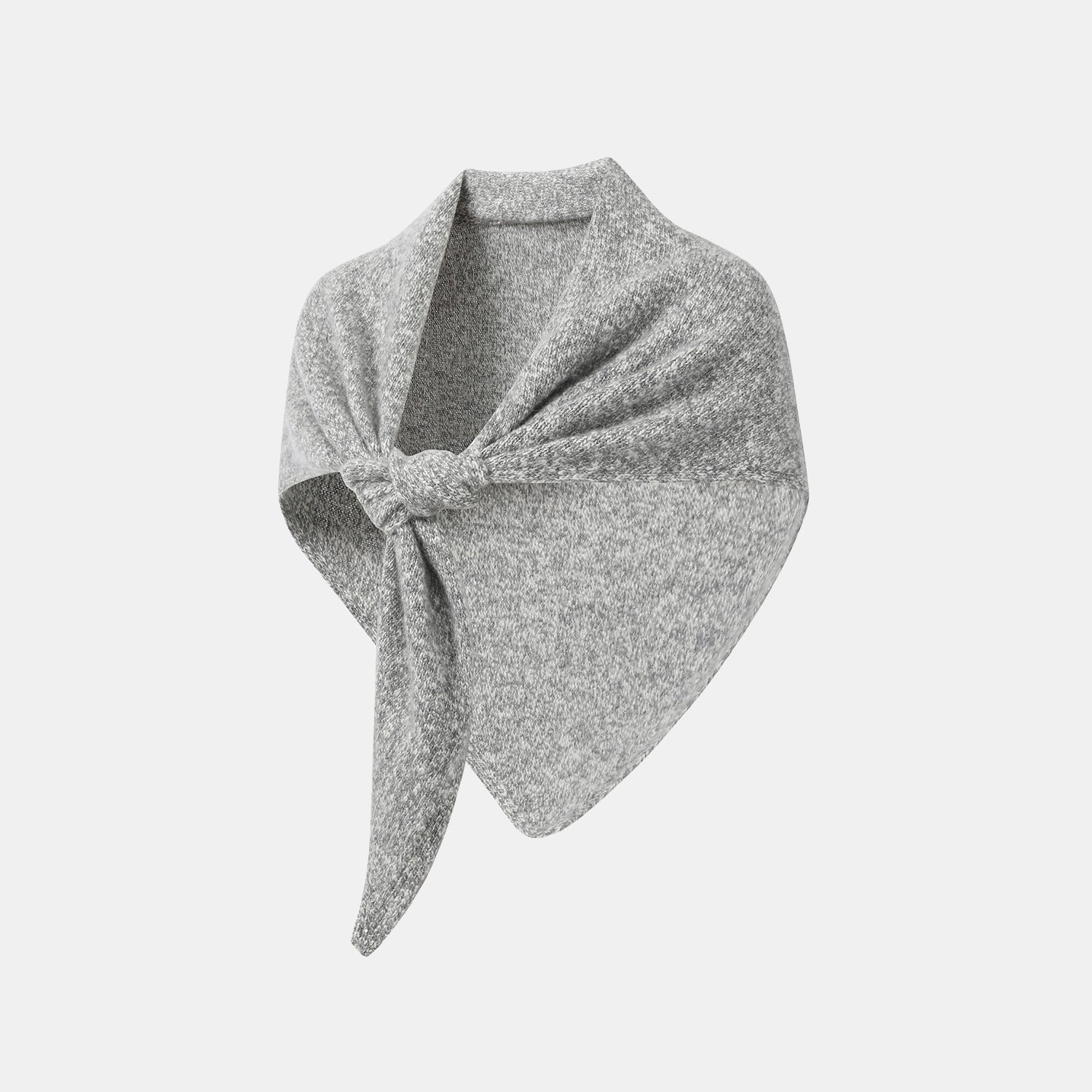“Winter Diary” 100% Cashmere頂級Slub極細絨柔星點針織披巾—Ash Cloud灰霧嵐雲