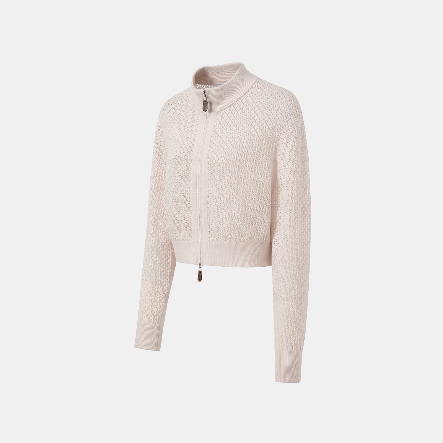 "Summer diary." Cashmere浮燦點織花眼工藝針織外套—Blush of Spring春綻芳菲