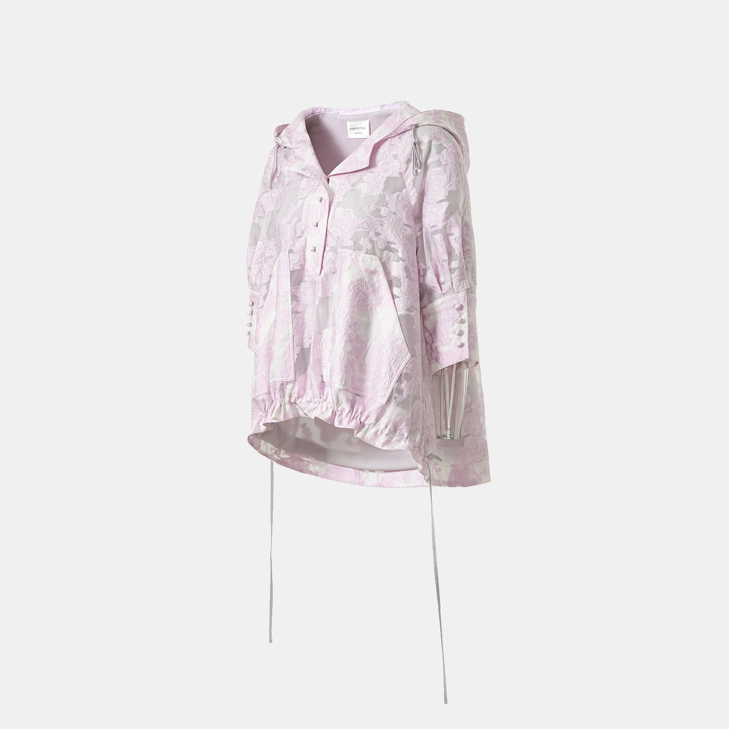 “春遊”提花連帽拉繩上衣—荷香